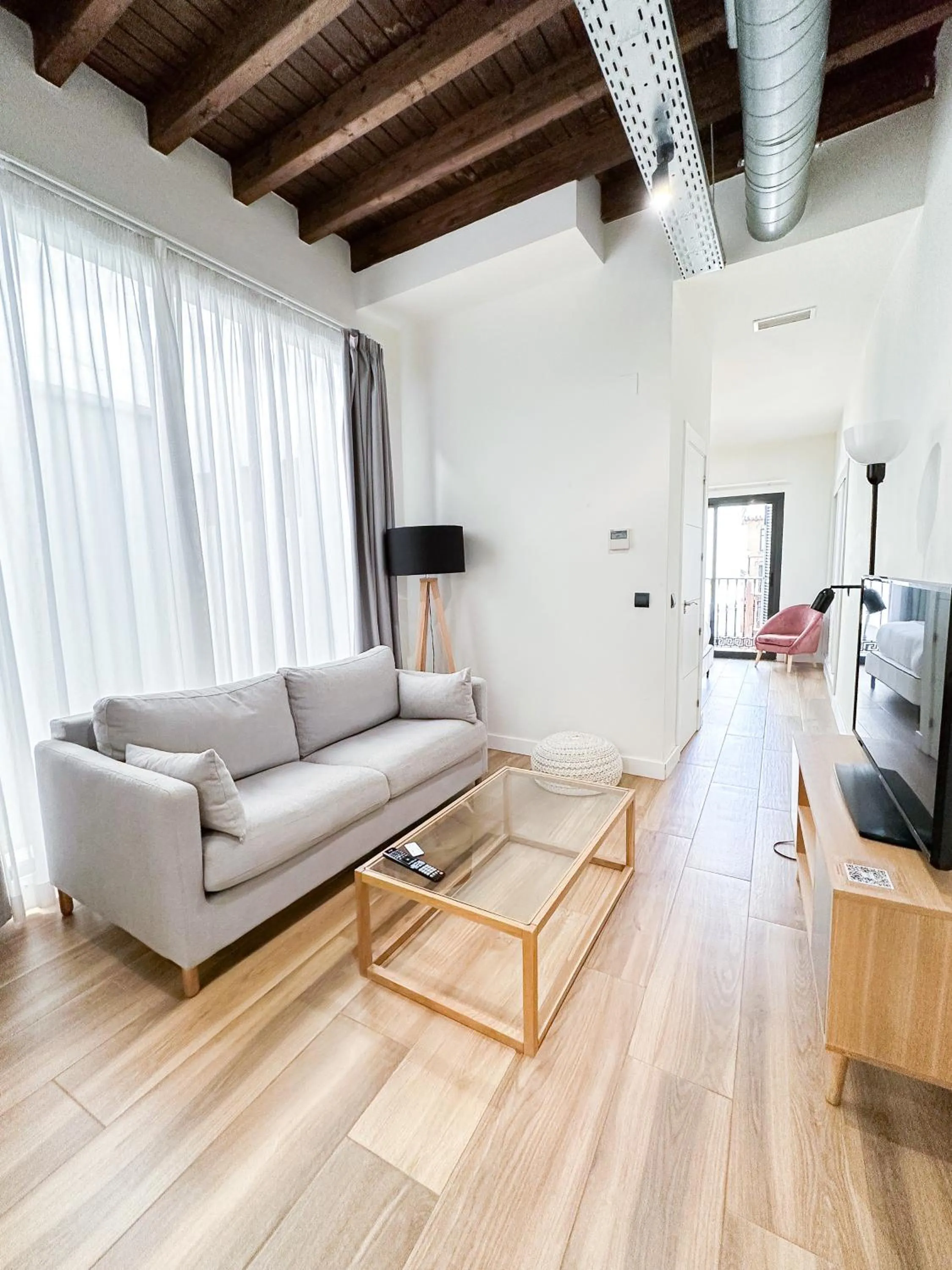 Seating area in Aqua Apartments Málaga