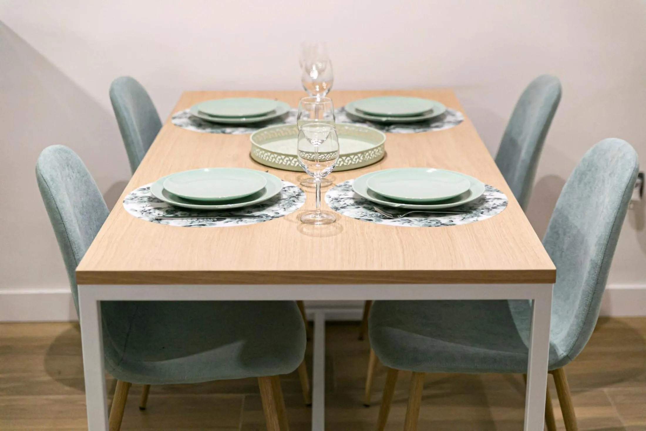 Dining area in Aqua Apartments Málaga