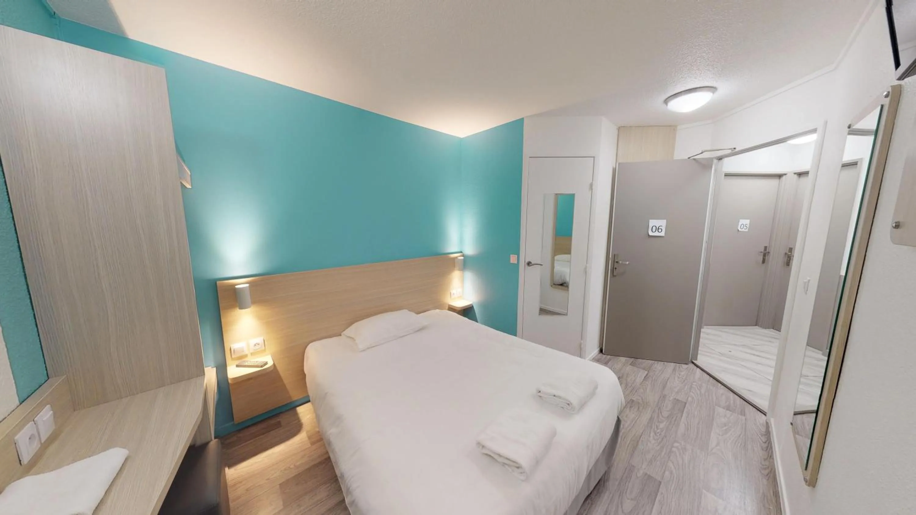 Bedroom, Bed in Hôtel du stade ex Kyriad Direct Lille Est Stade Pierre Mauroy