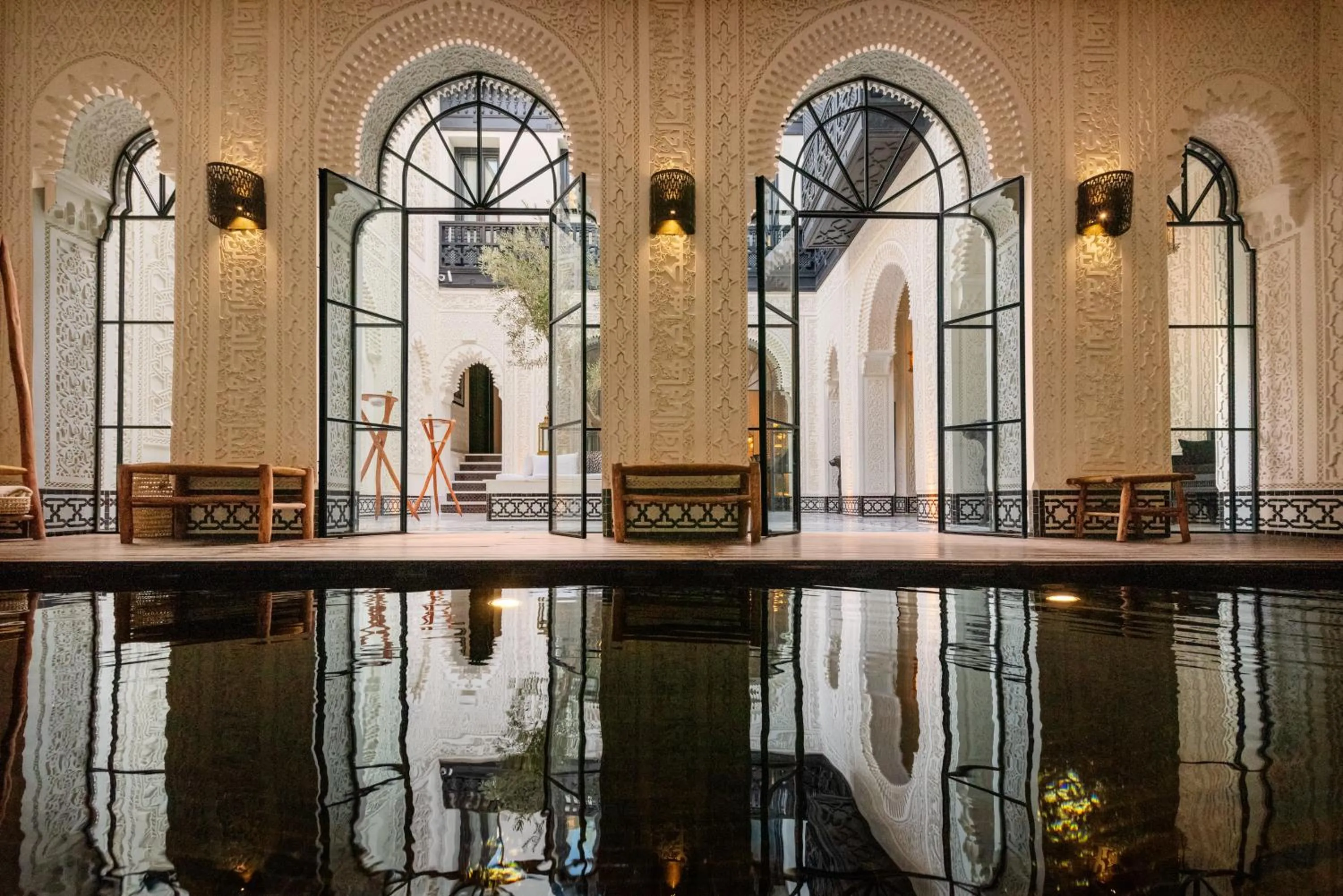 Pool view in Riad Kheirredine