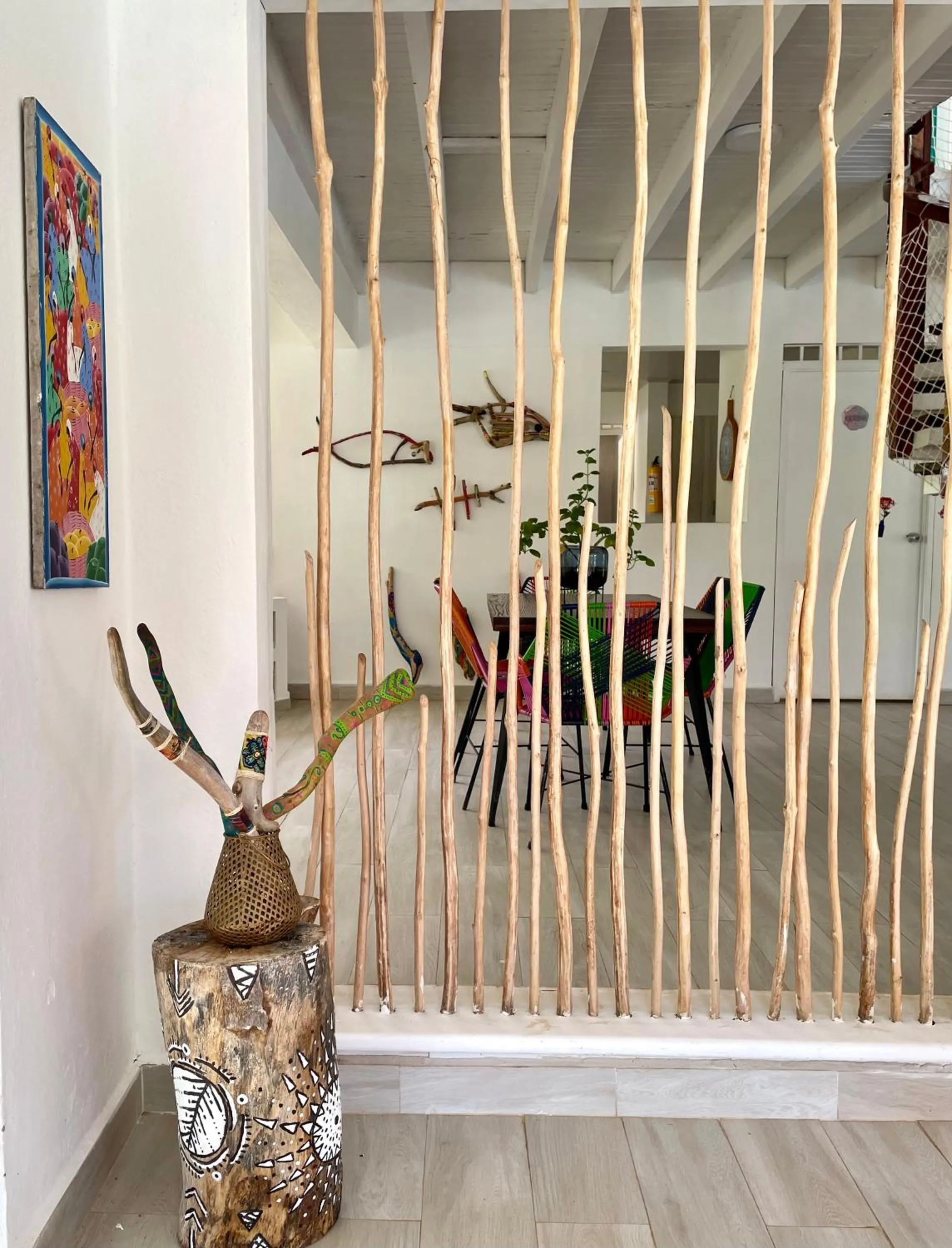 Decorative detail in Casa de las Flores tropical