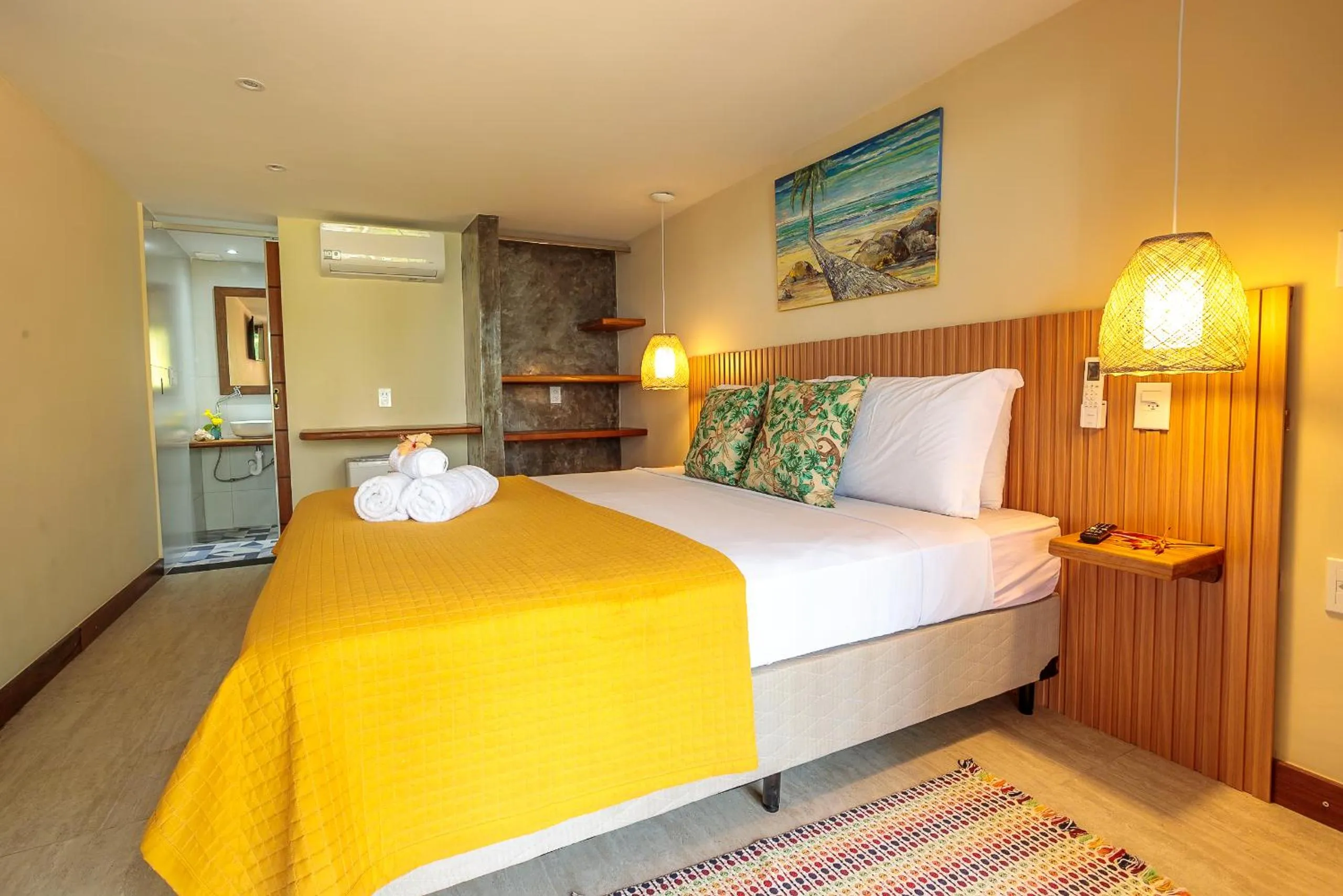 Bed in Pousada Lagamar