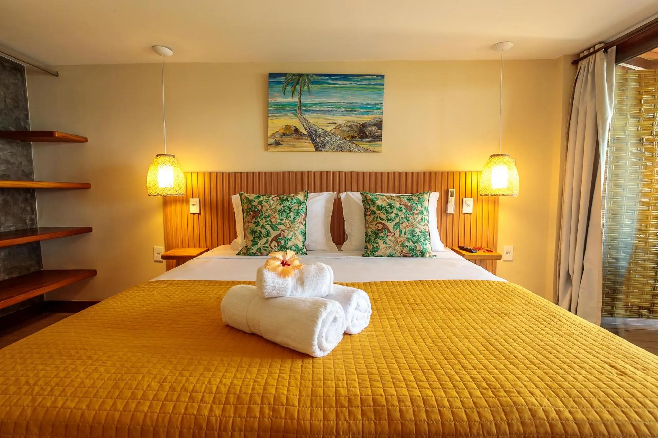 Bed in Pousada Lagamar