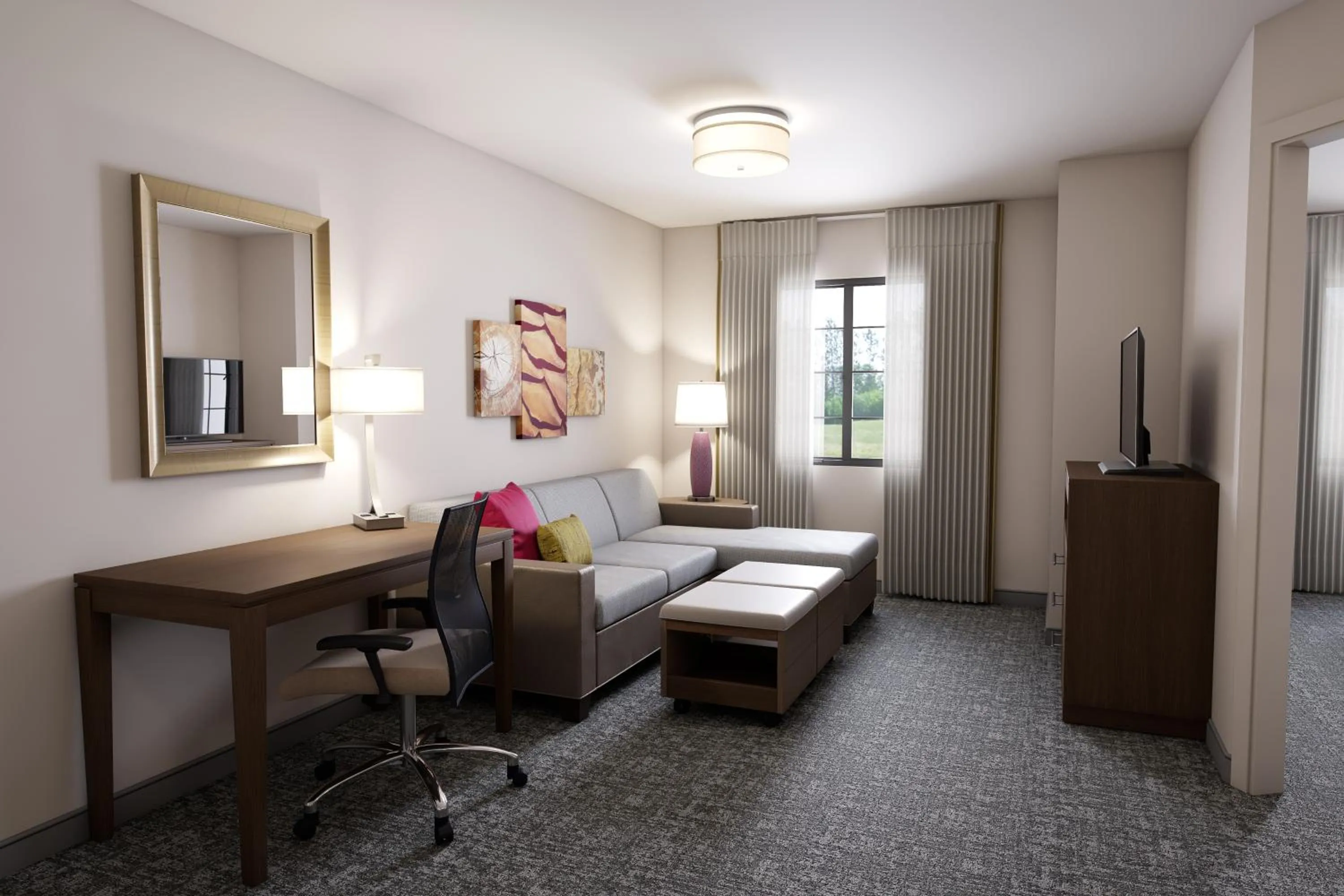 Living room, Bed in Staybridge Suites - Vero Beach by IHG
