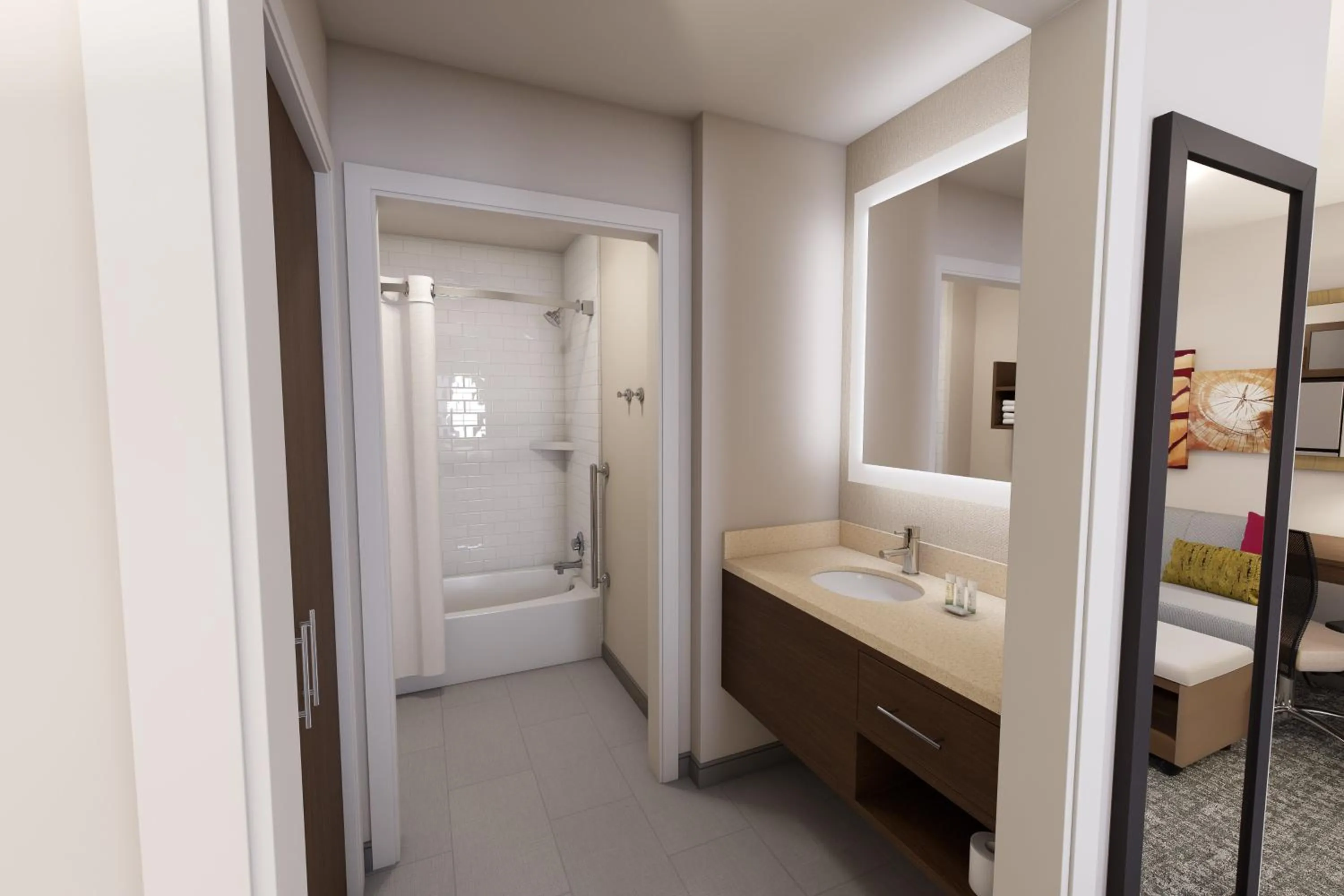 Bathroom, Bed in Staybridge Suites - Vero Beach by IHG