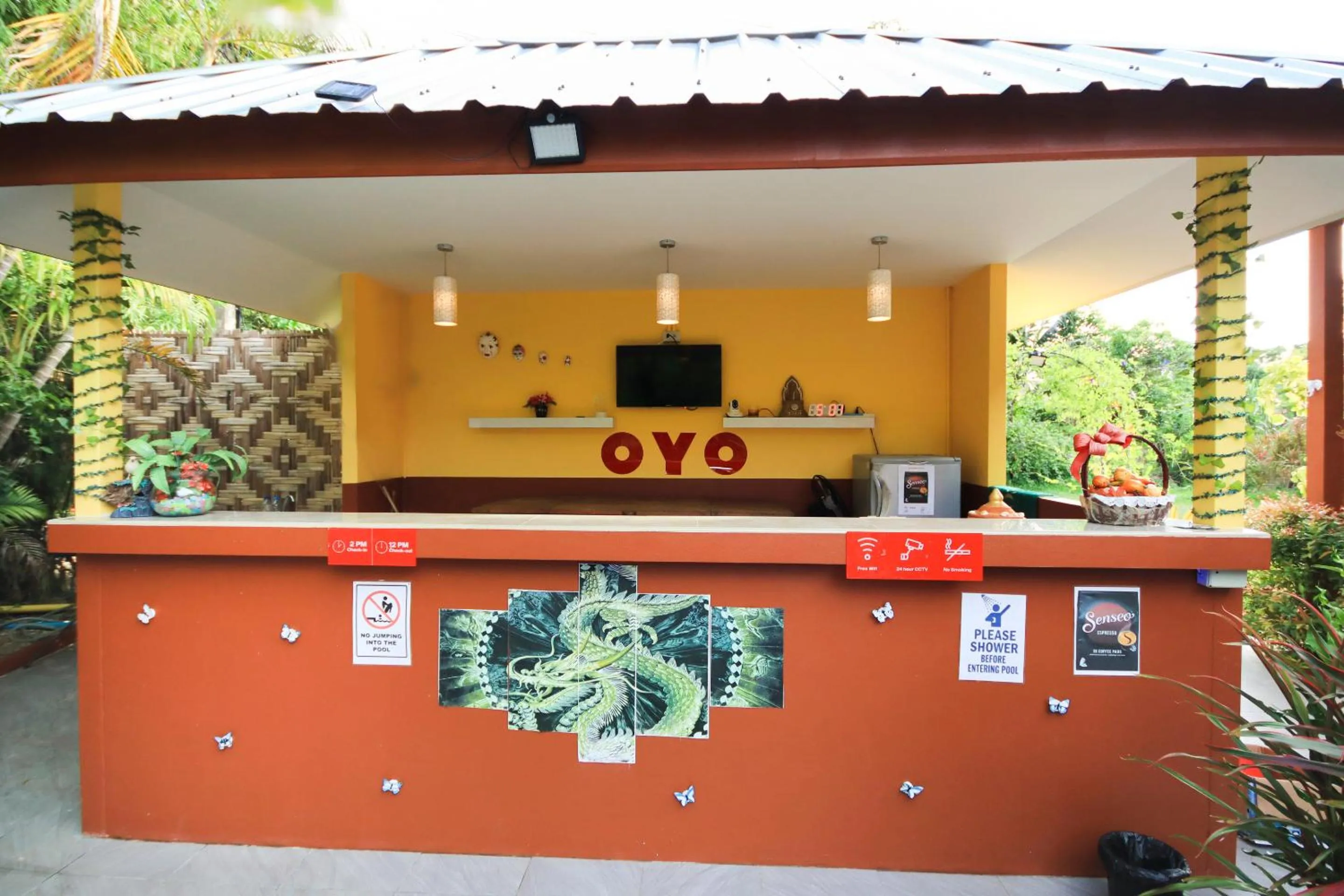 Lobby or reception in Ban Elephant Blanc Bungalow
