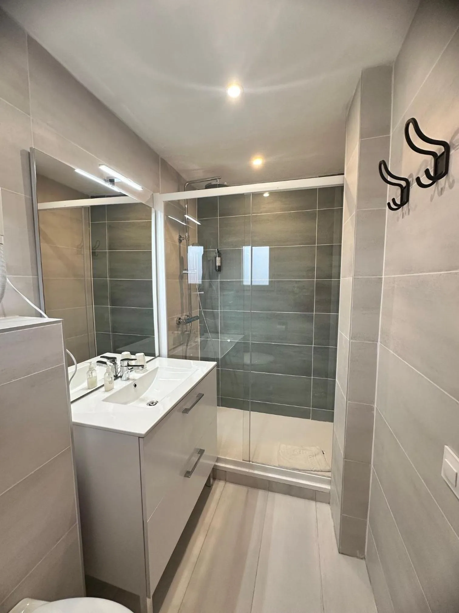 Bathroom in Hotel Les Palmiers En Camargue