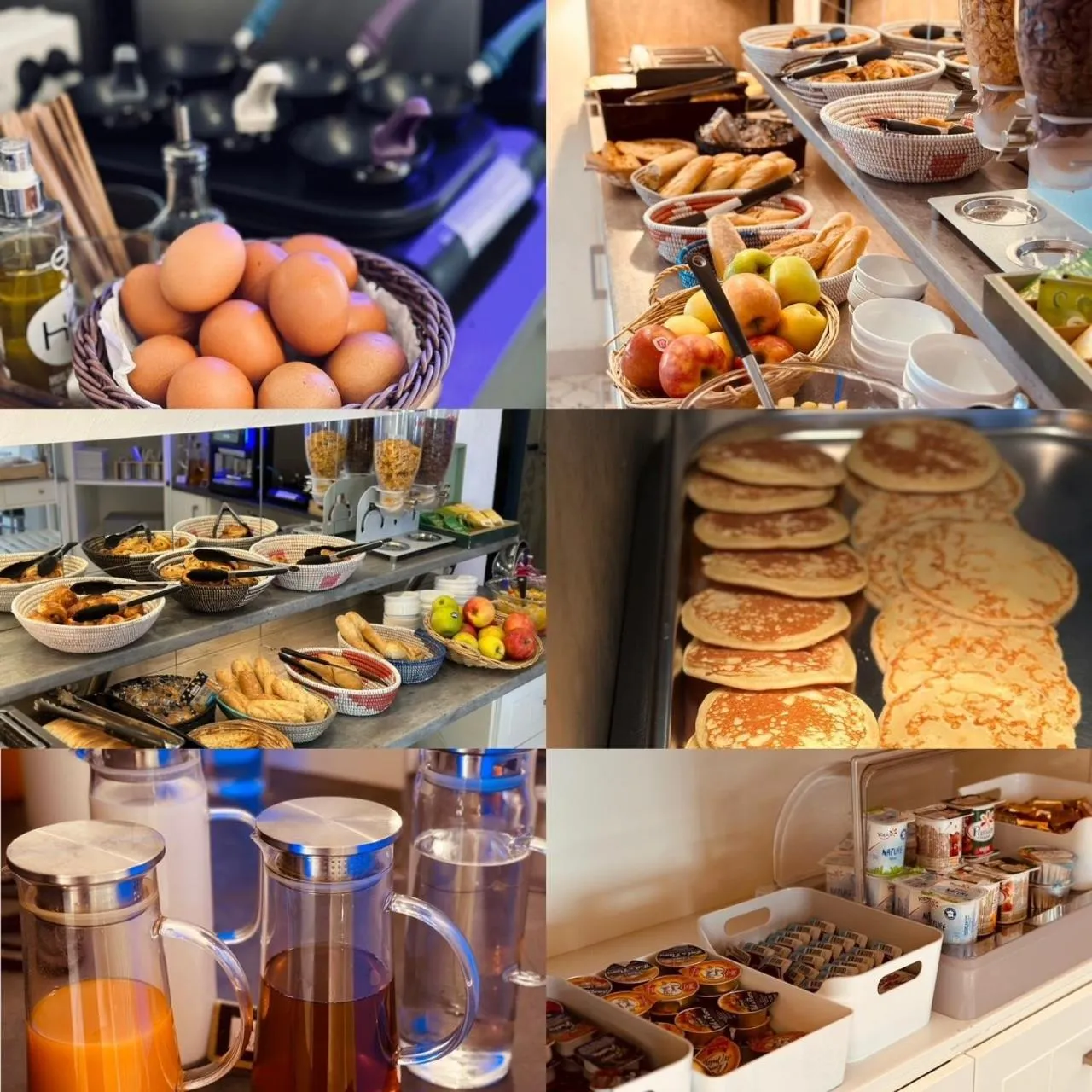 Buffet breakfast in Hotel Les Palmiers En Camargue