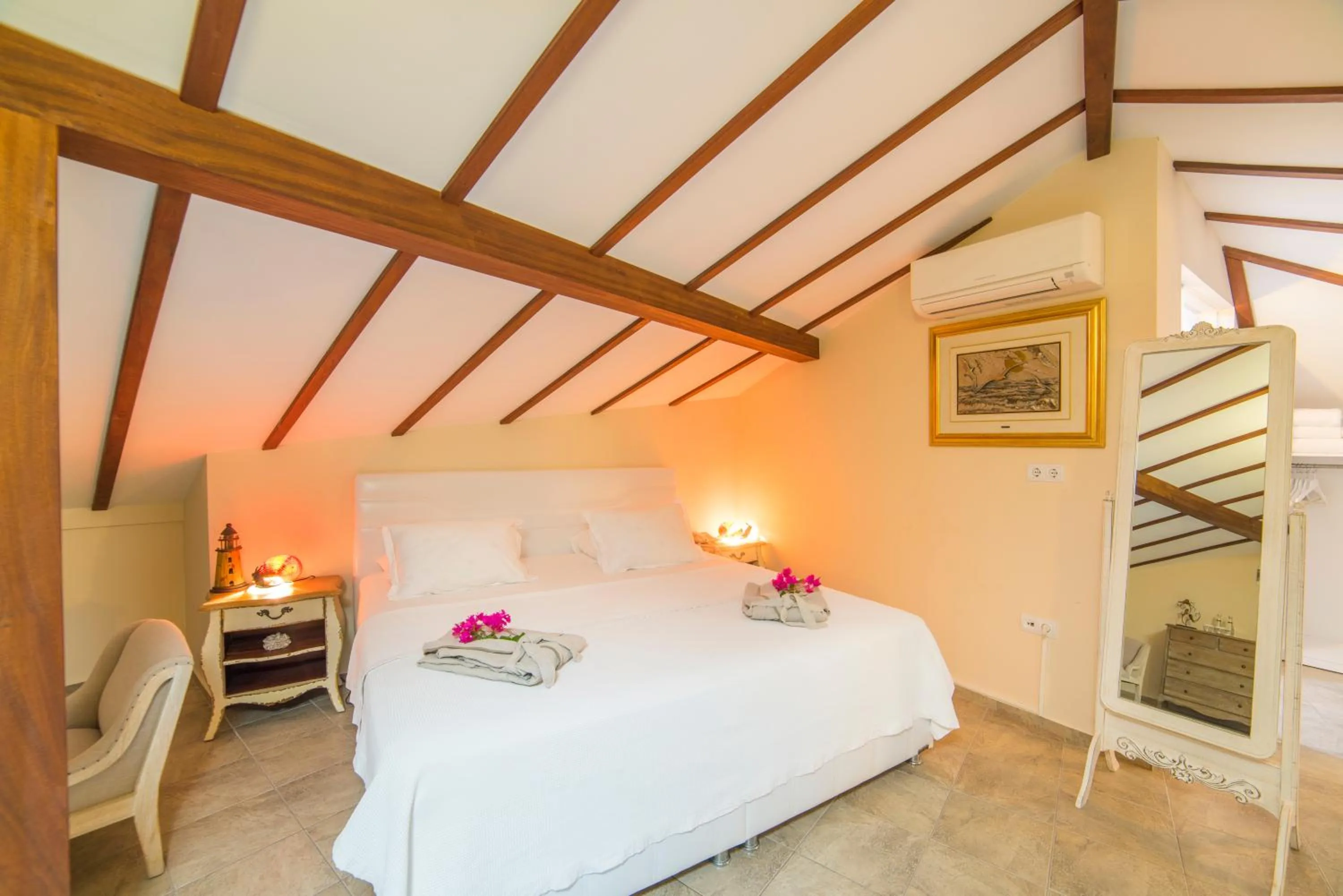 Bed in Yalicapkini Boutique Hotel