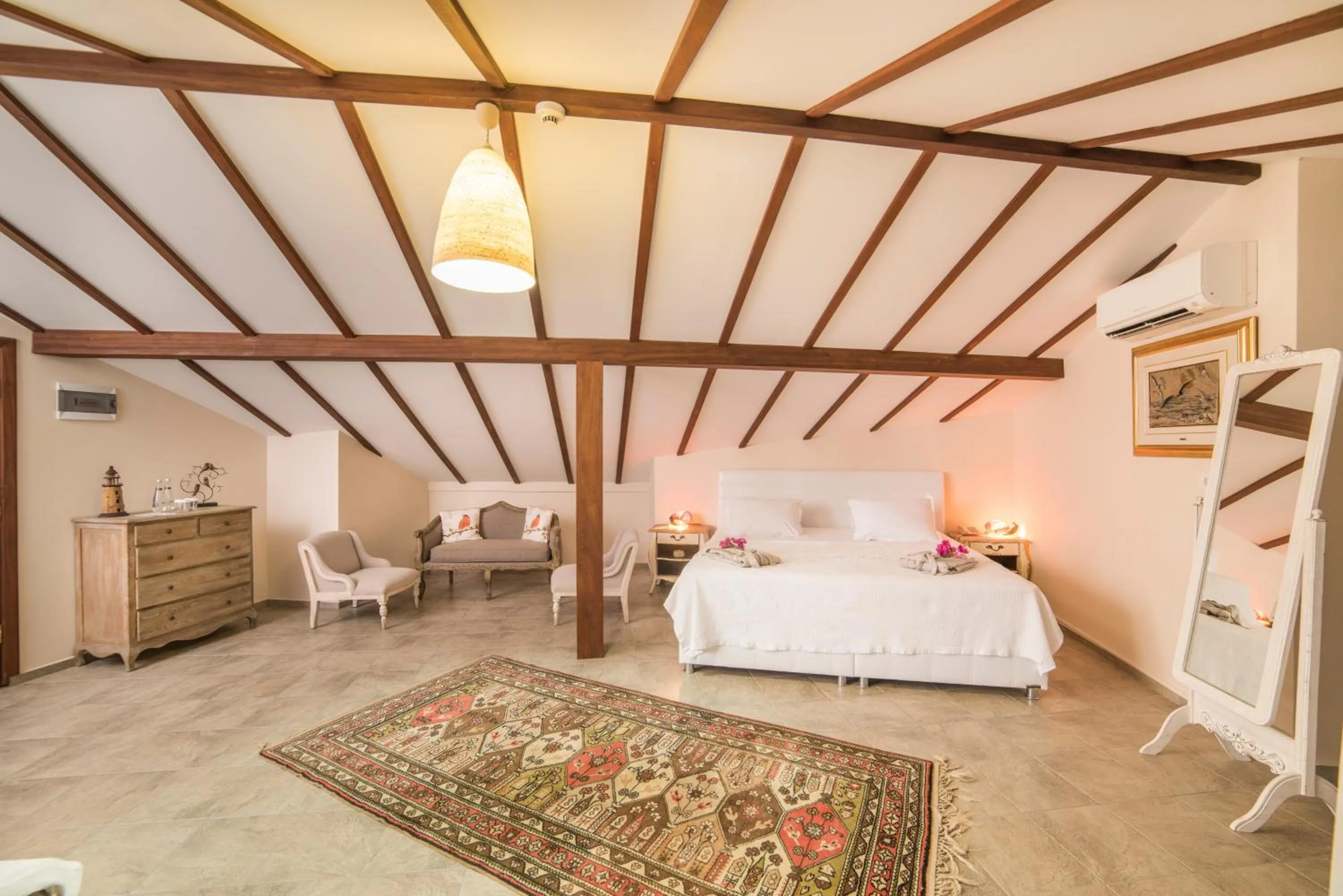 Bed in Yalicapkini Boutique Hotel