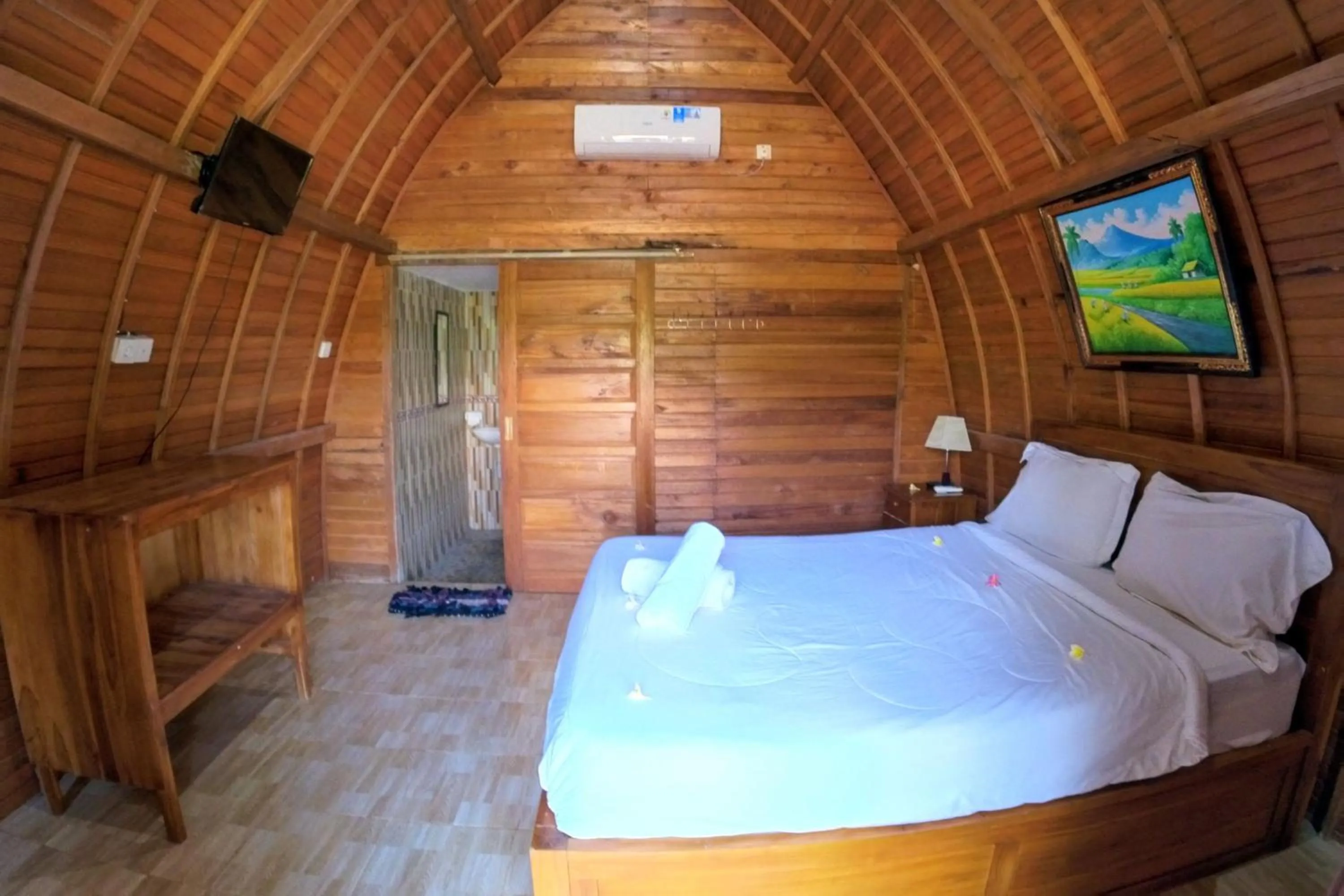 Bed in The Sweet Corn Bungalow