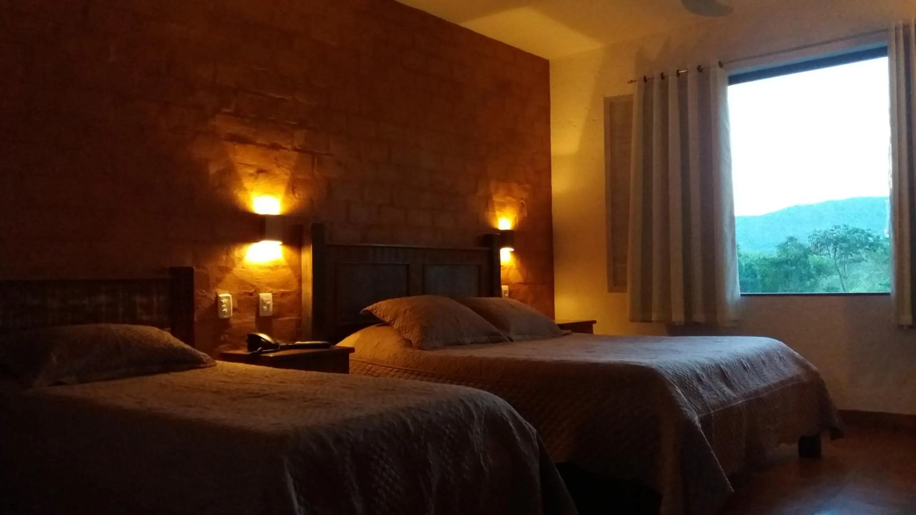 Bed in Pousada Cantares