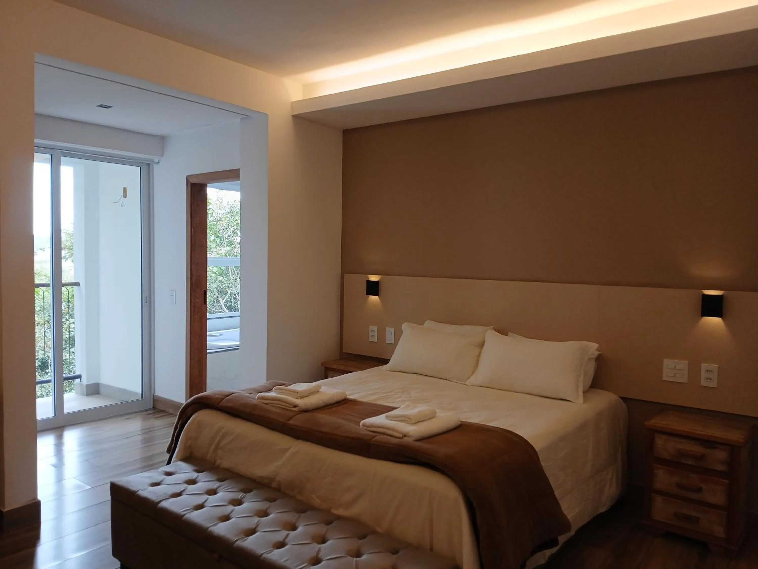 Bed in Pousada Cantares