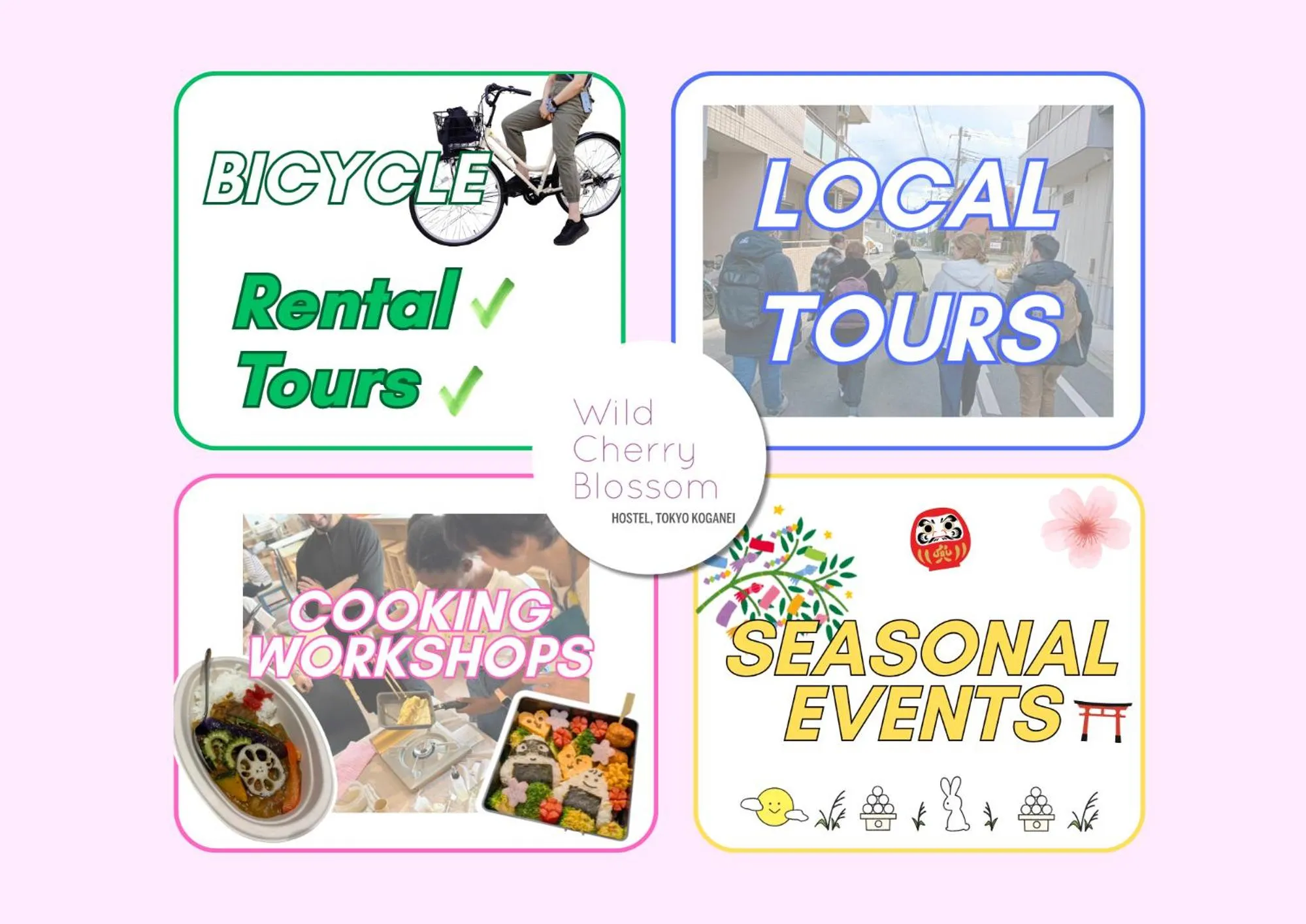 Wild Cherry Blossom-HOSTEL,TOKYO KOGANEI-