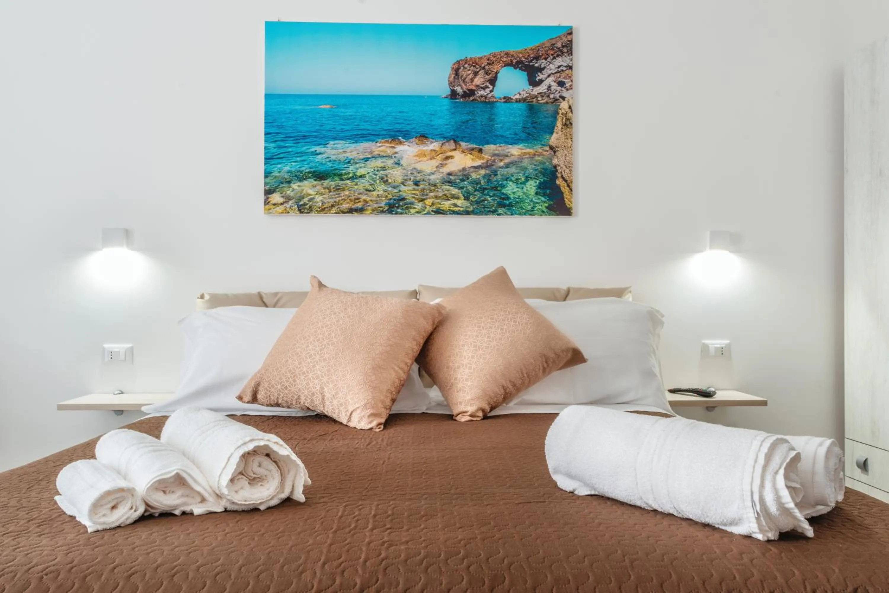 Bed in Mediterraneo Palace Luxury Affittacamere