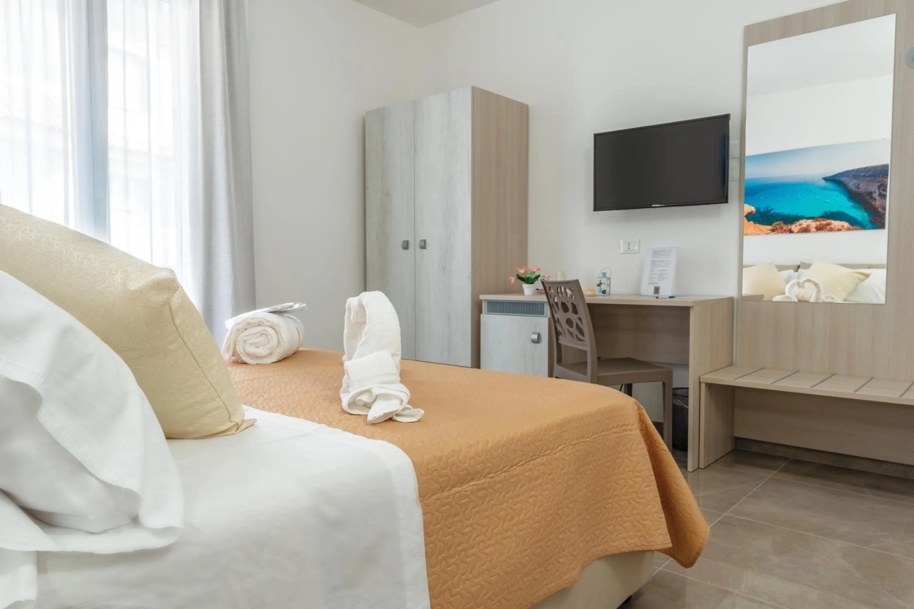 Bed in Mediterraneo Palace Luxury Affittacamere