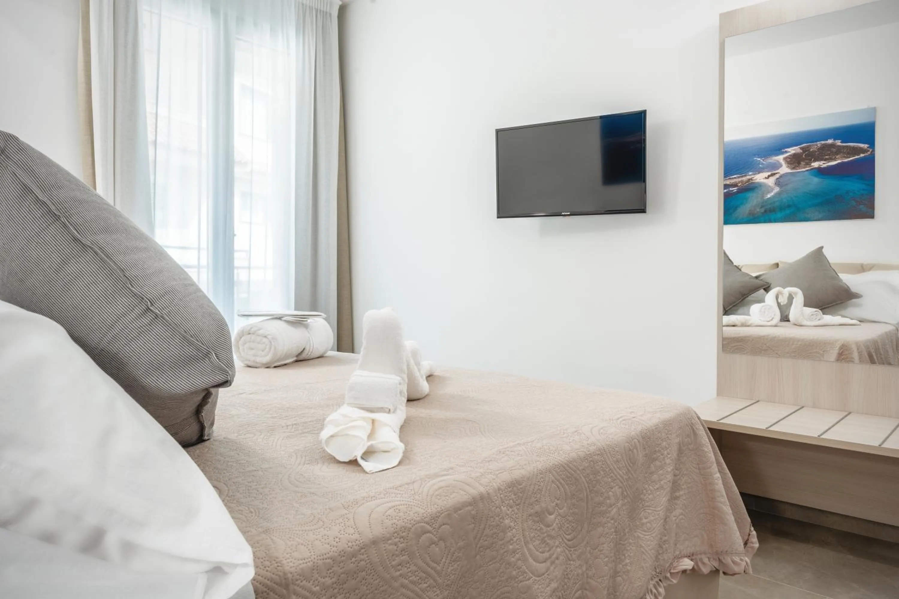 Bed in Mediterraneo Palace Luxury Affittacamere