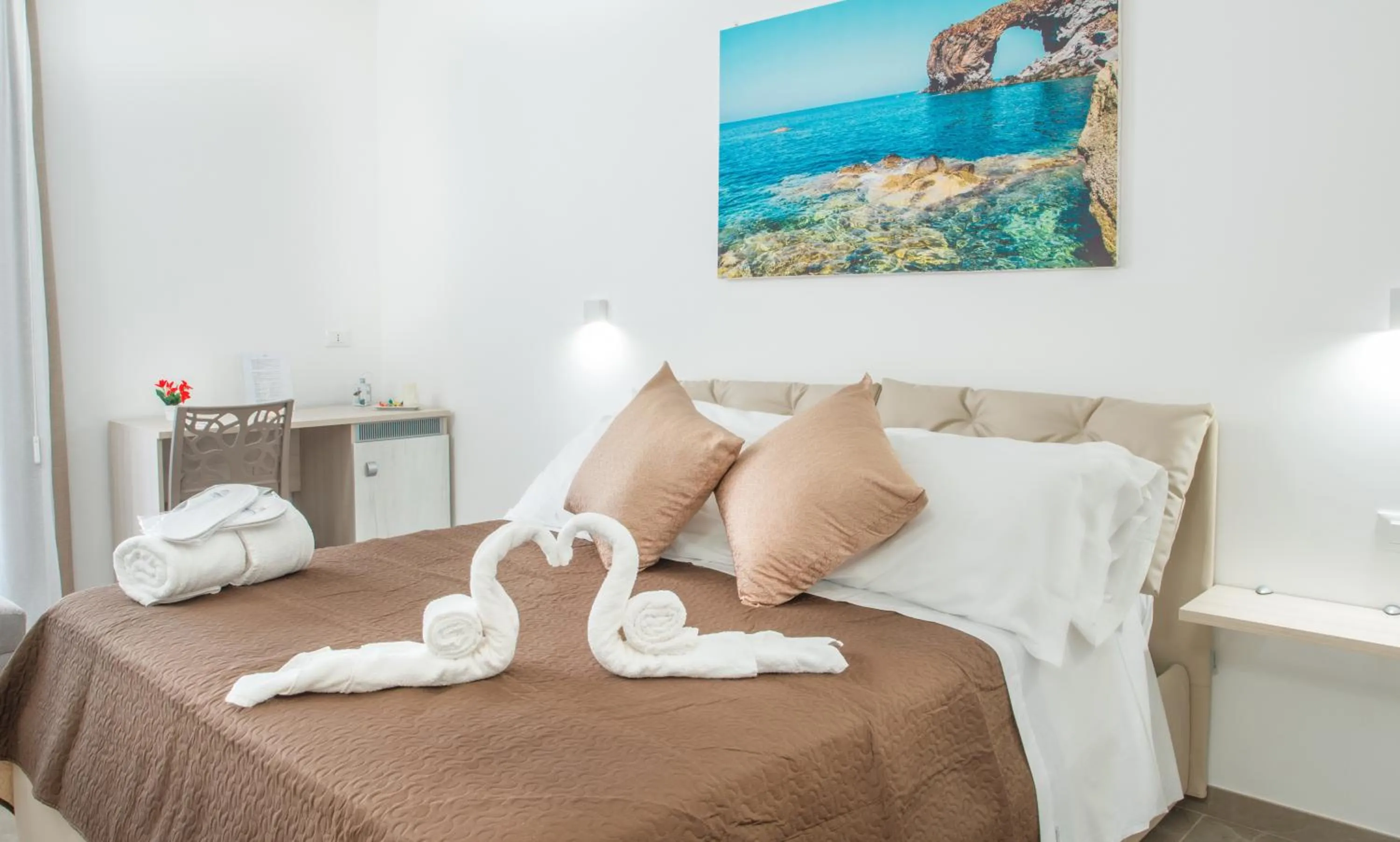 Bed in Mediterraneo Palace Luxury Affittacamere