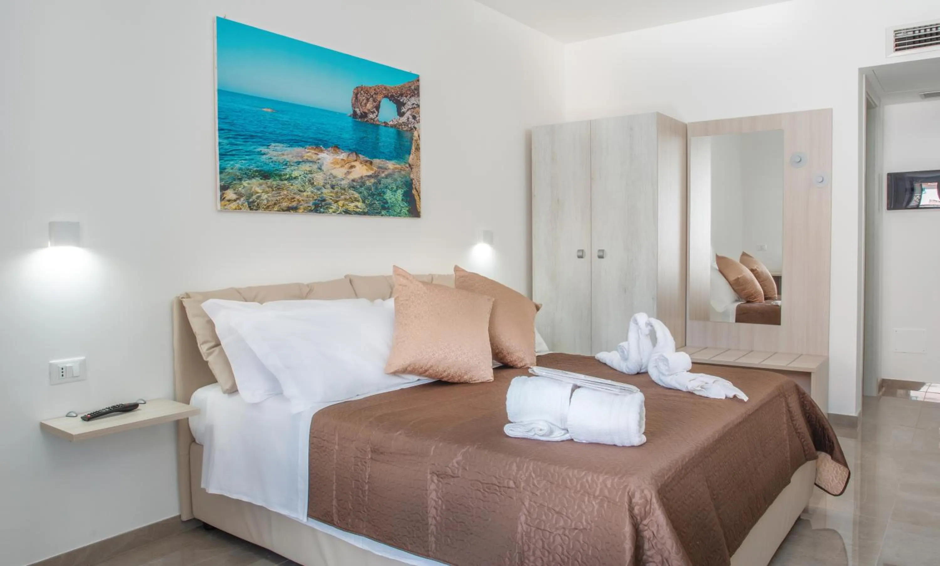 Bed in Mediterraneo Palace Luxury Affittacamere