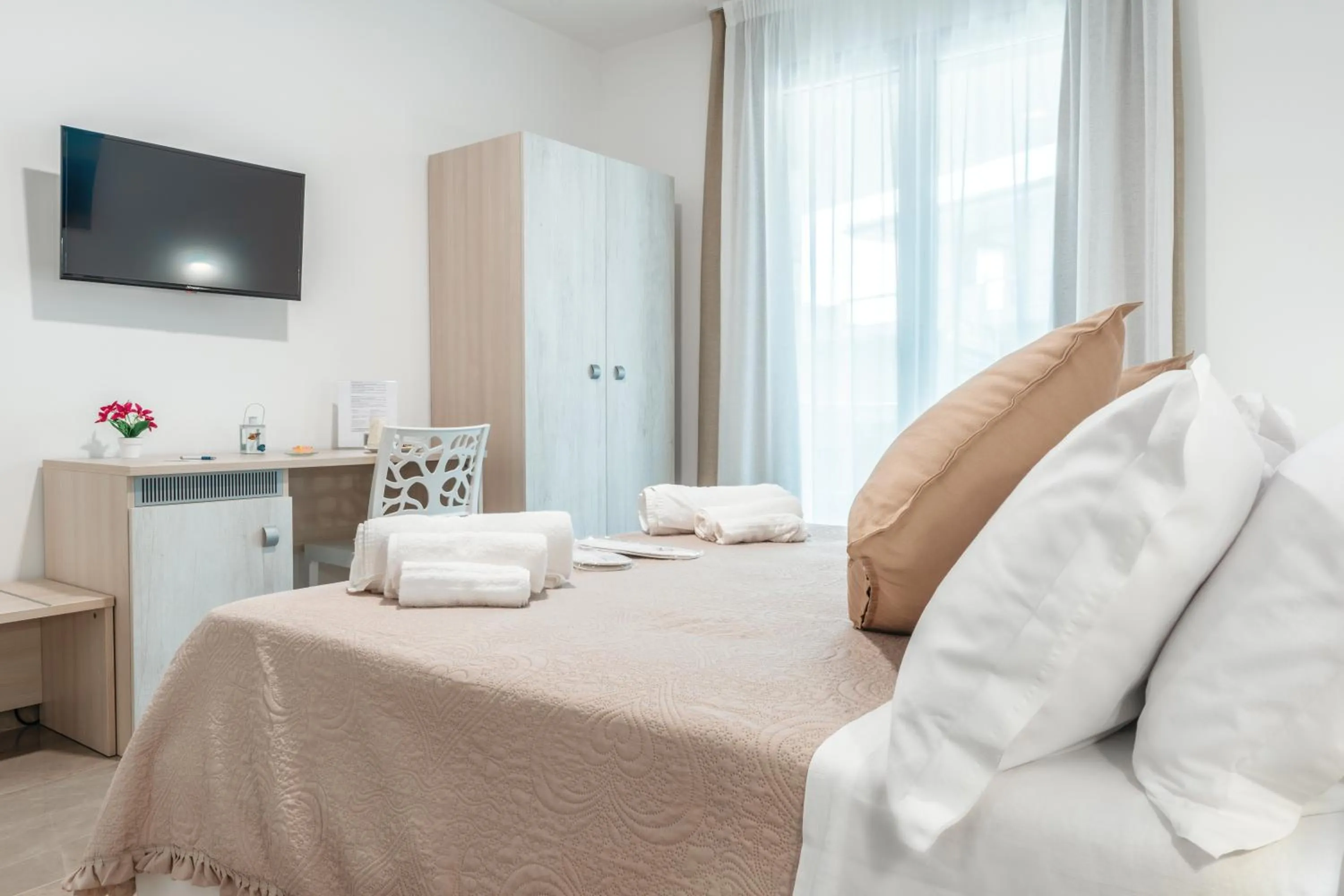 Bed in Mediterraneo Palace Luxury Affittacamere