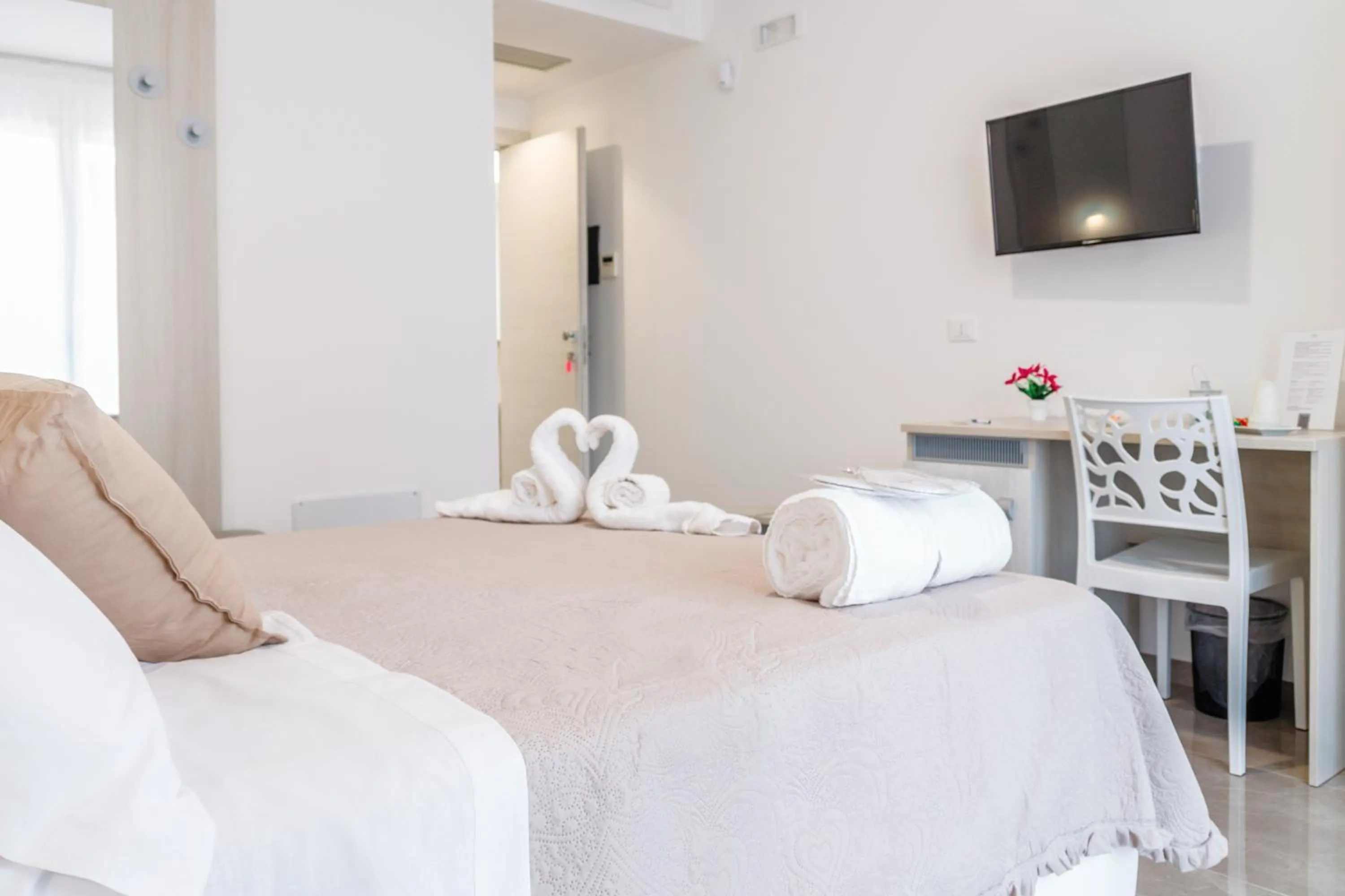 Bed in Mediterraneo Palace Luxury Affittacamere