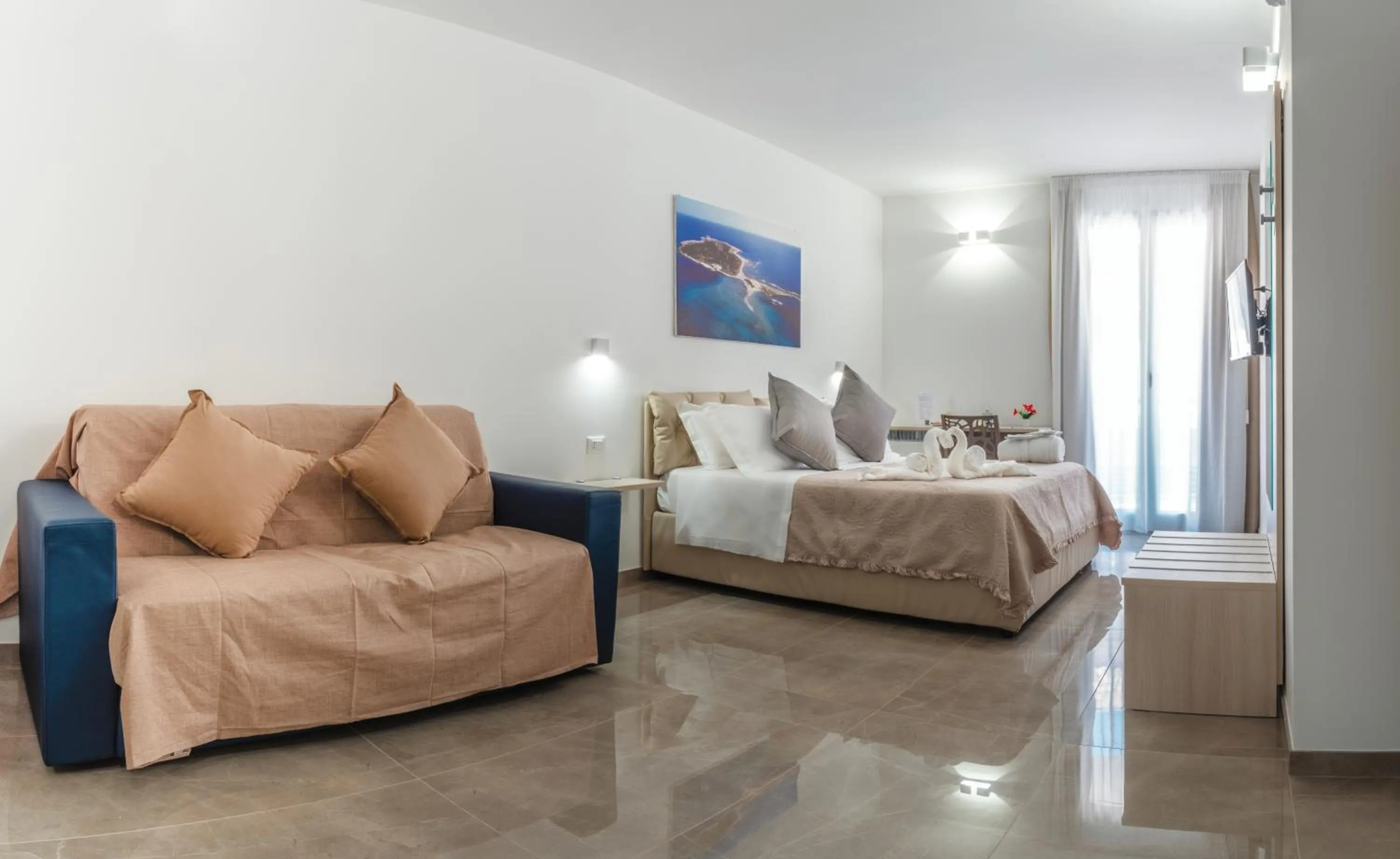 Bed in Mediterraneo Palace Luxury Affittacamere