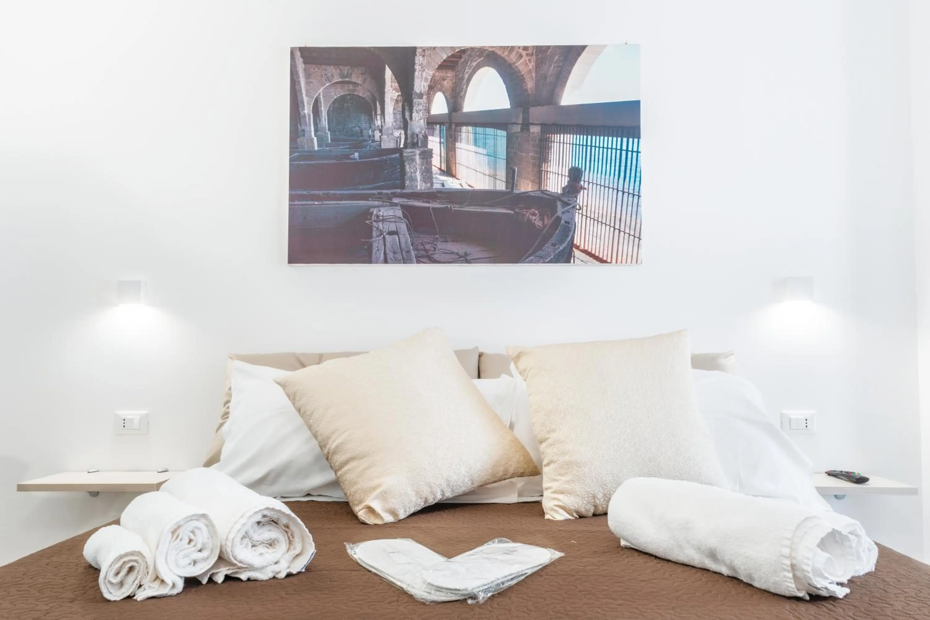 Bed in Mediterraneo Palace Luxury Affittacamere