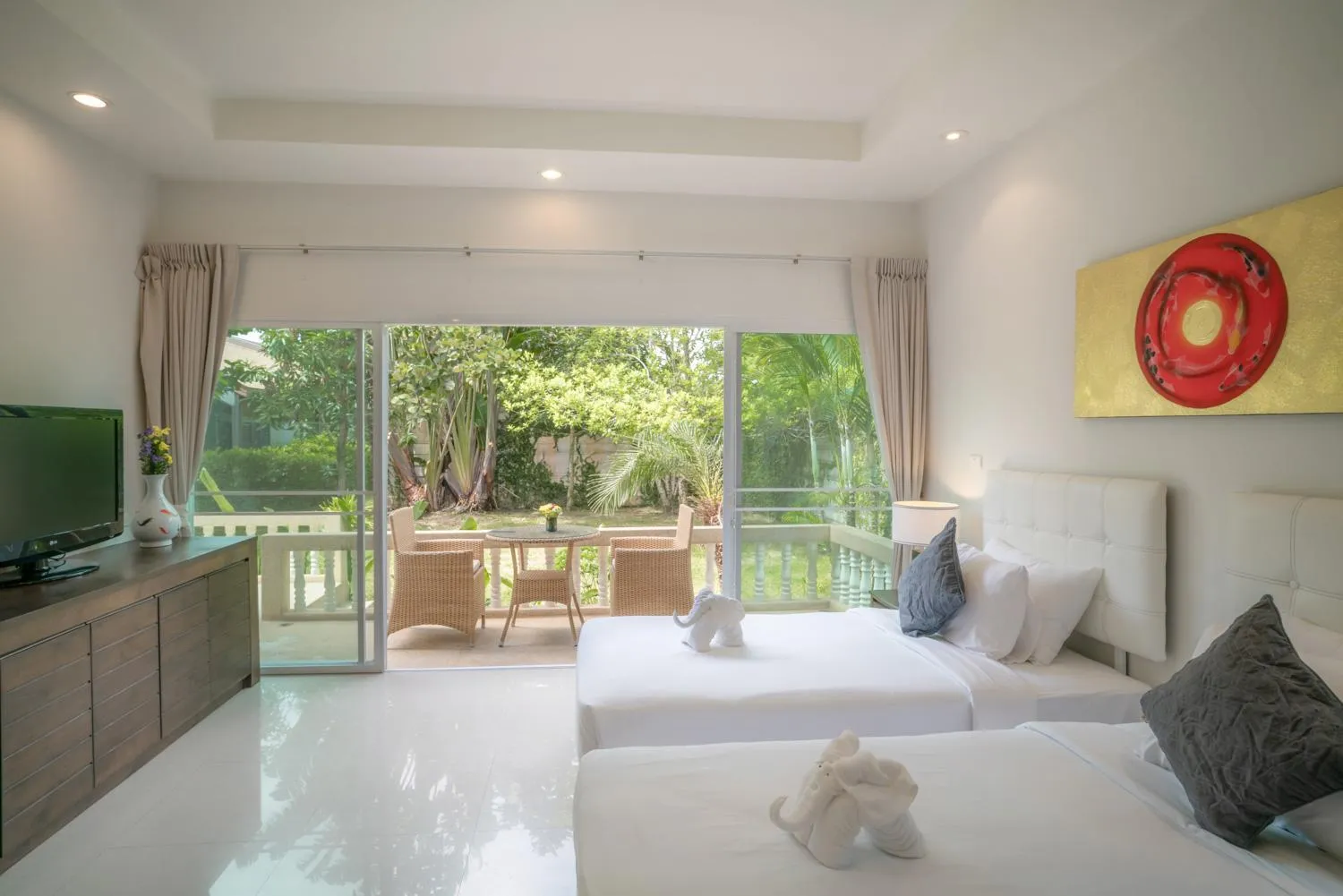 Balcony/Terrace, Bed in Layantara Villas