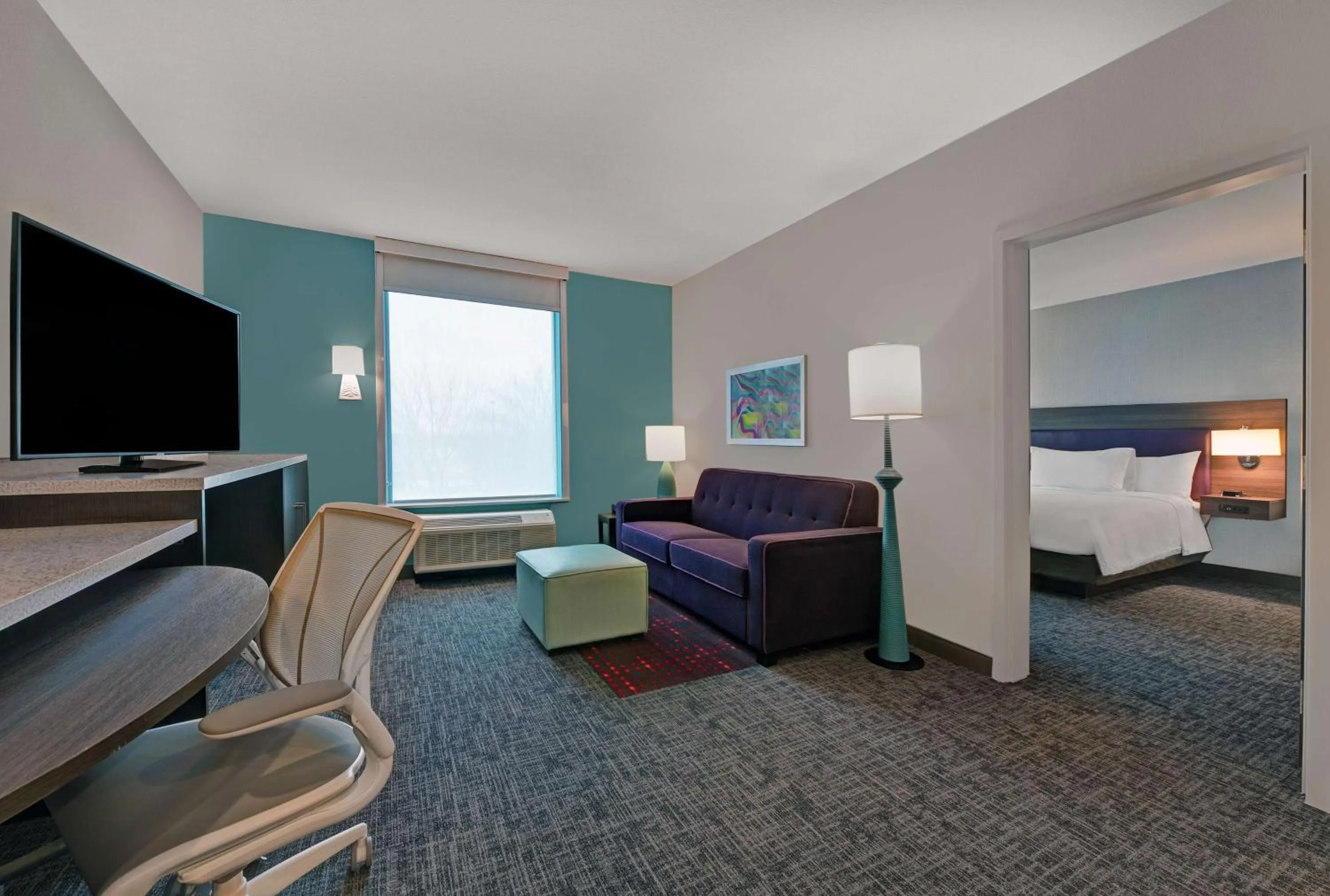 Bedroom, Bed in Home2 Suites By Hilton Memphis Wolfchase Galleria