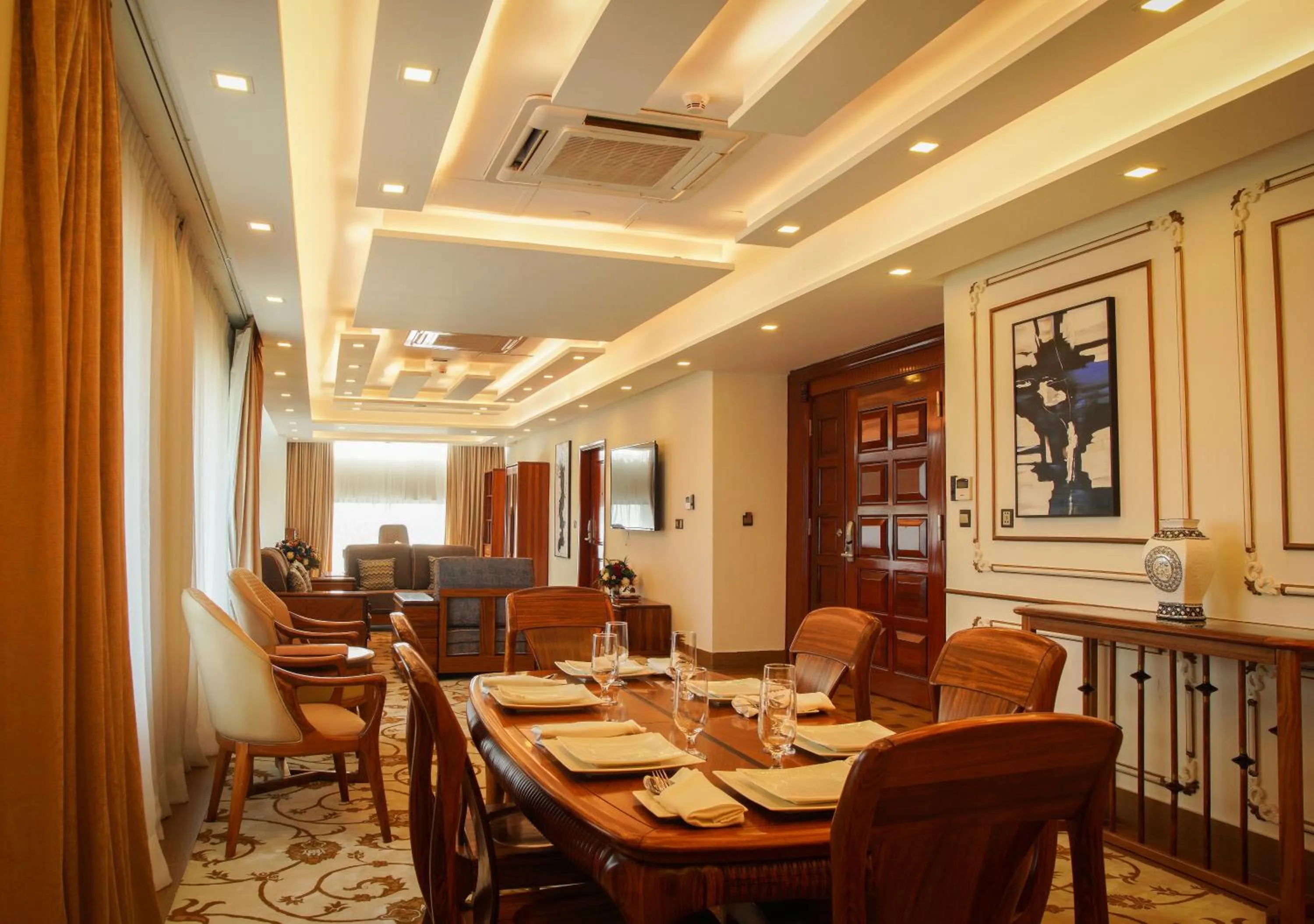 Dining area in Royal Swiss Lahore
