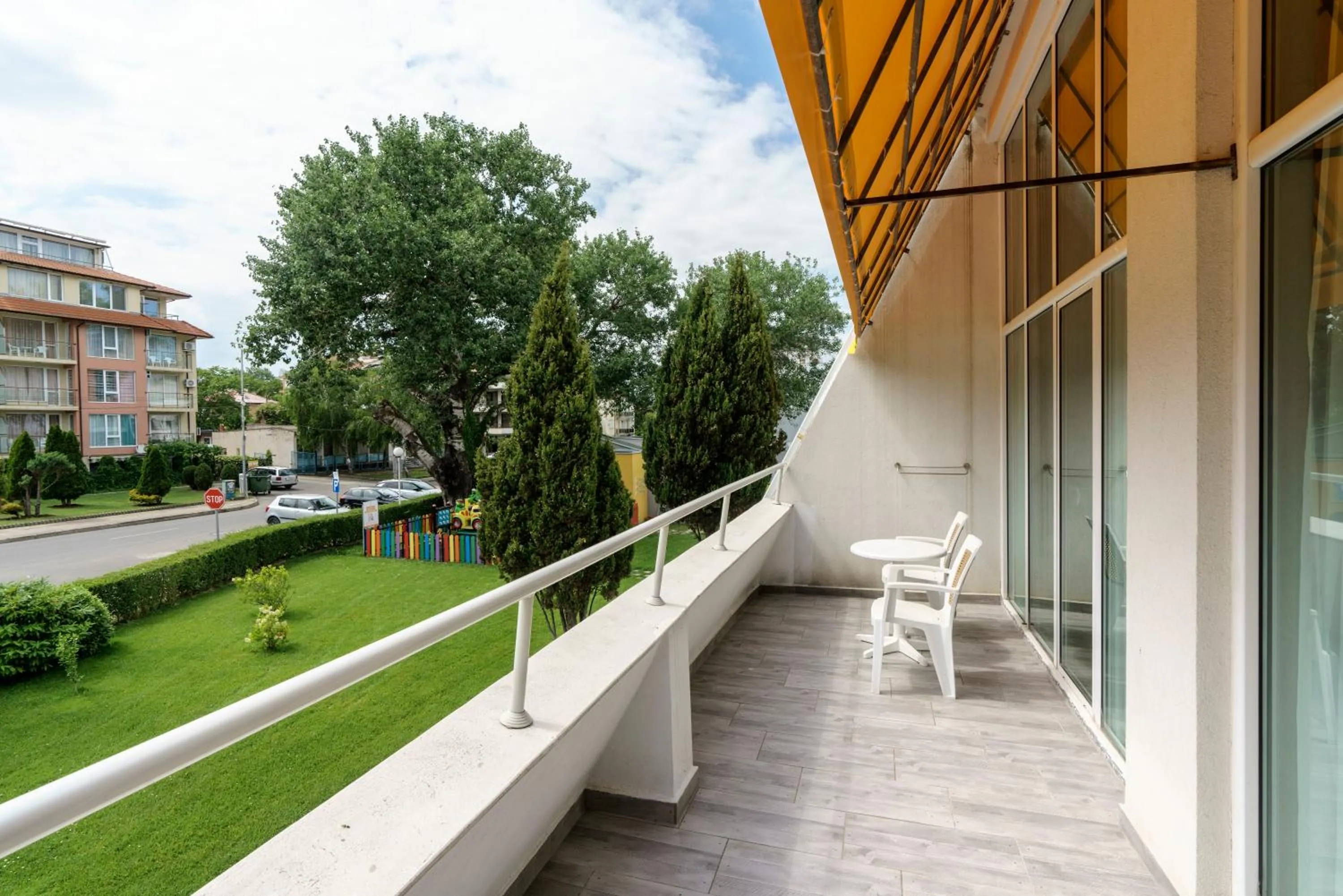 Balcony/Terrace in AluaSun Helios Beach - All Inclusive