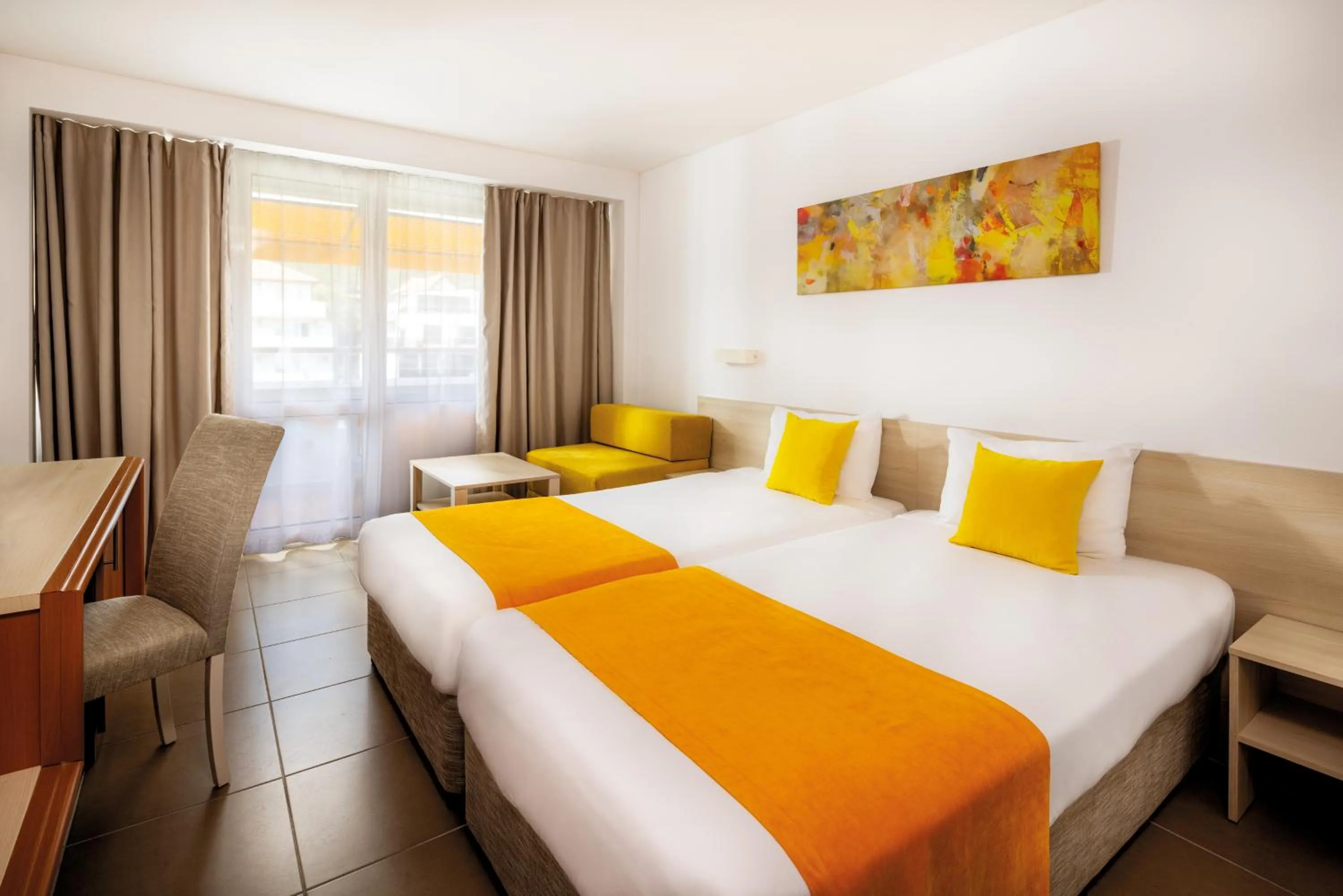 Bedroom, Bed in AluaSun Helios Beach - All Inclusive