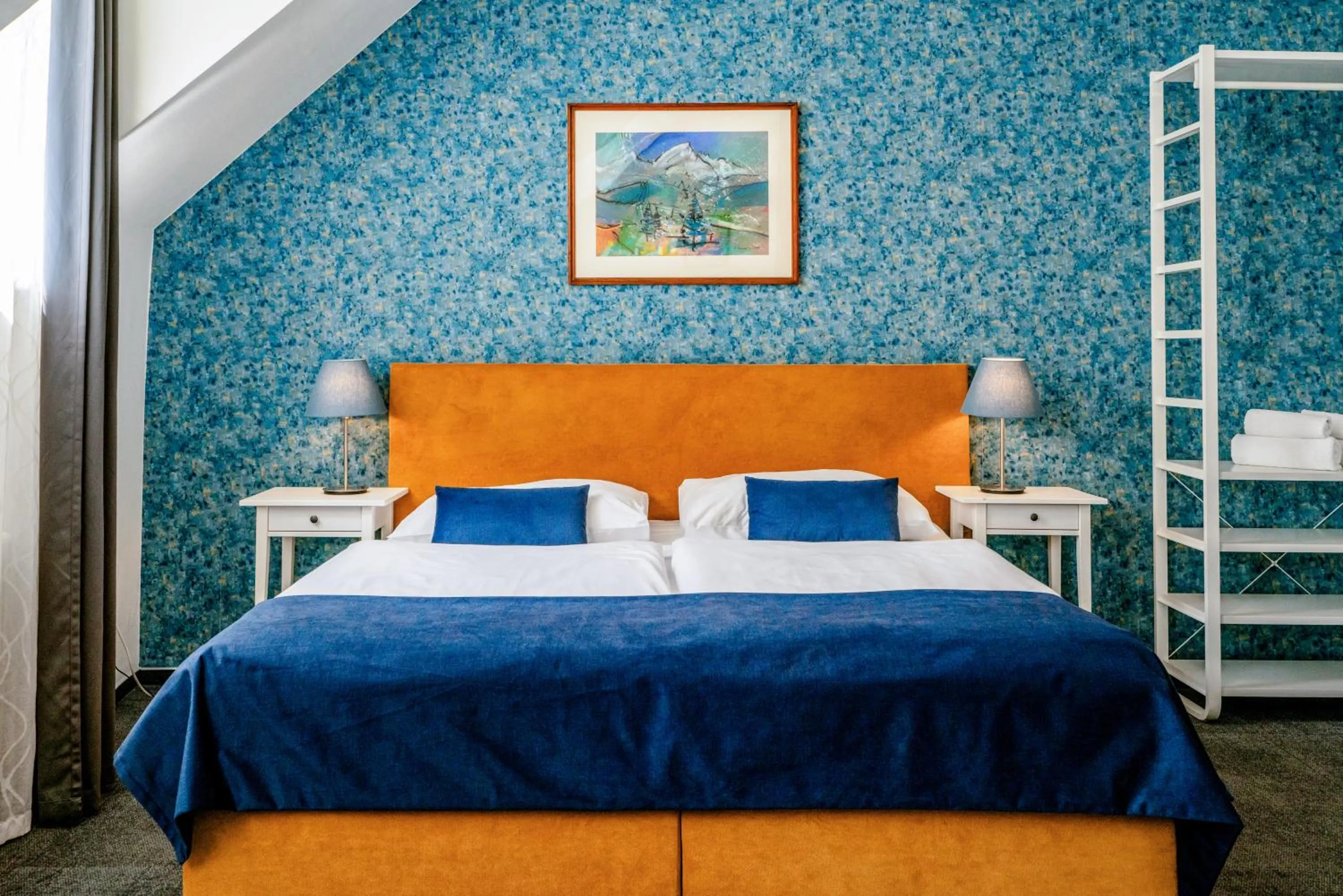 Decorative detail, Bed in BlueBell Hotel