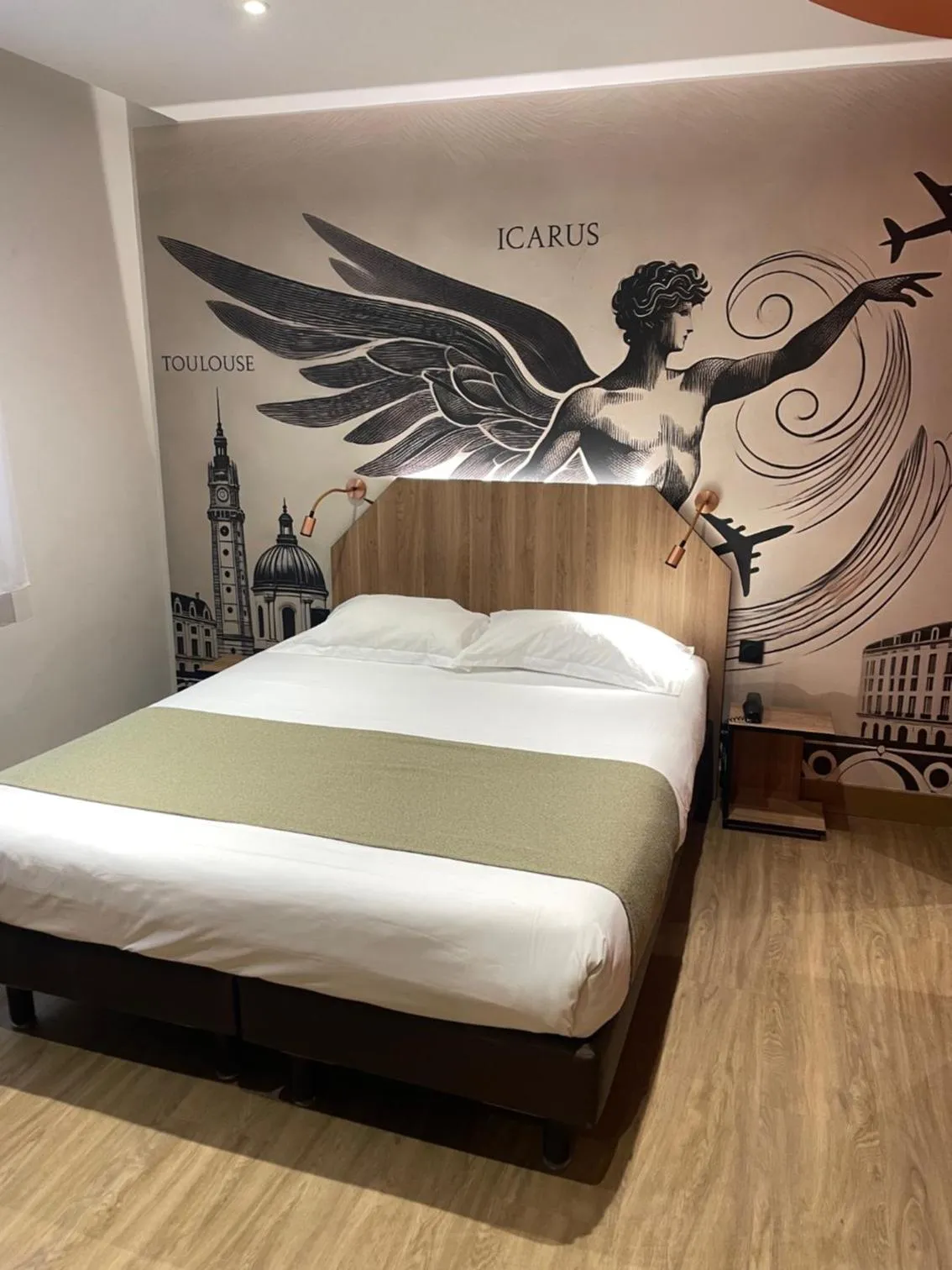Bed in Hôtel Icare