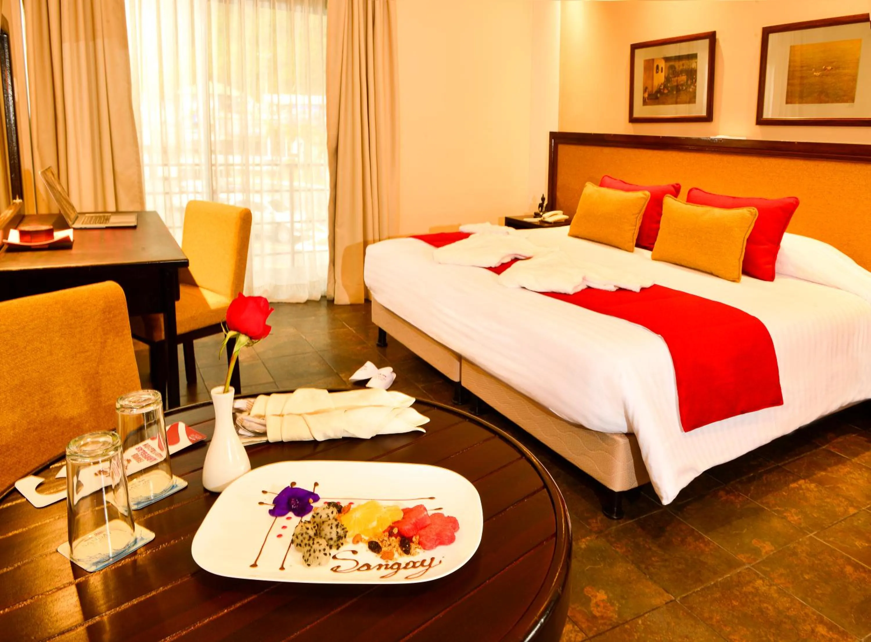 Photo of the whole room, Bed in Sangay Spa Hotel