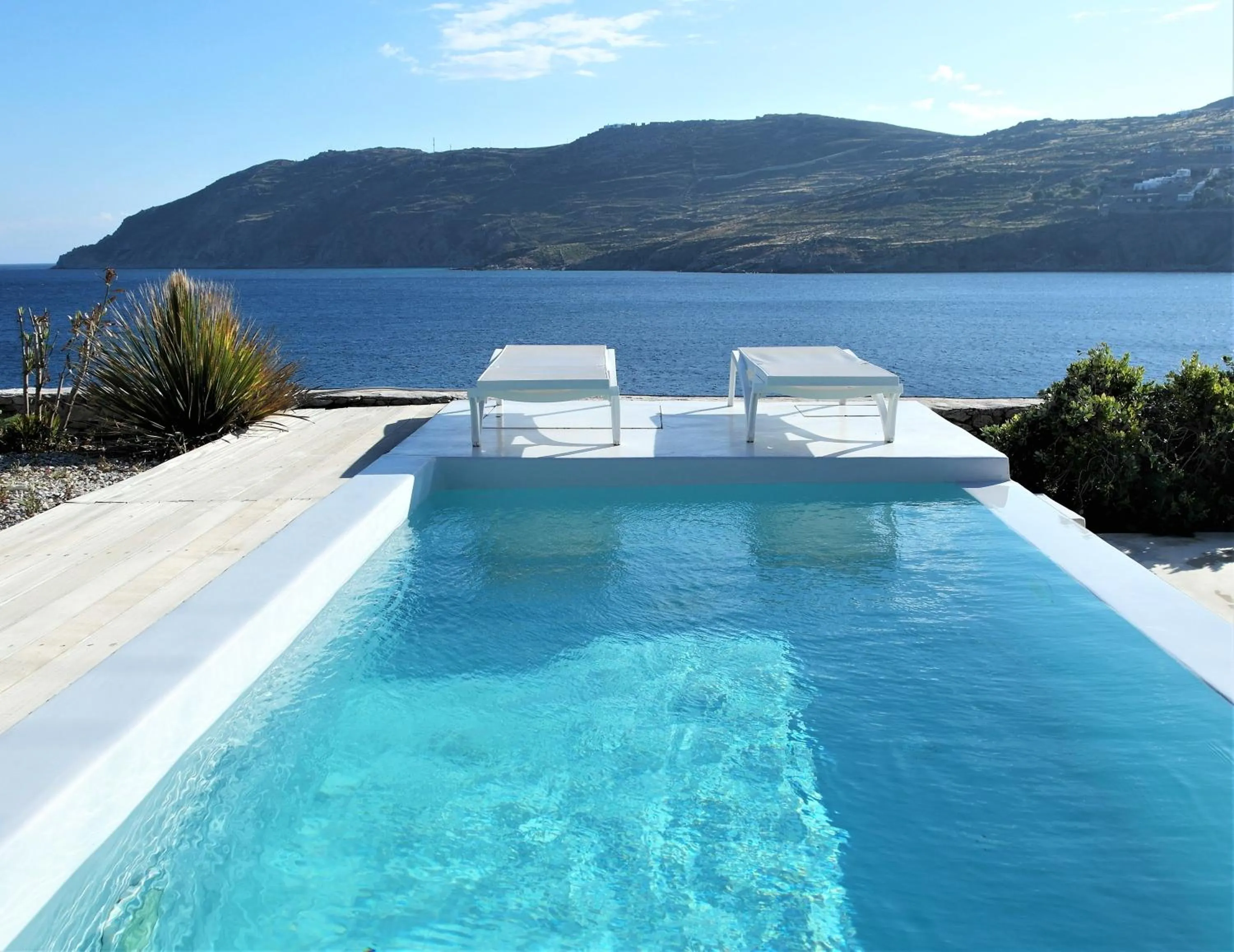 Pool view in Mykonos Pantheon