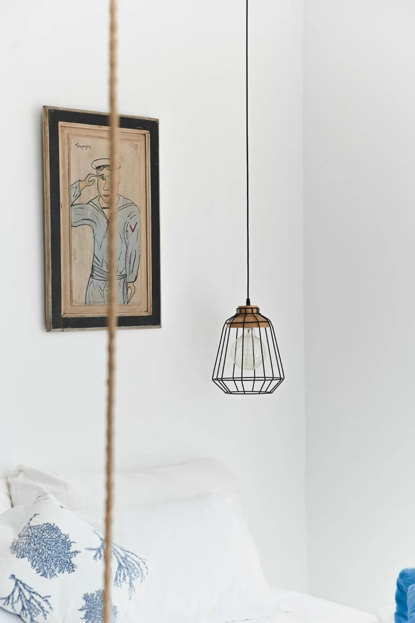Decorative detail, Bed in Mykonos Pantheon