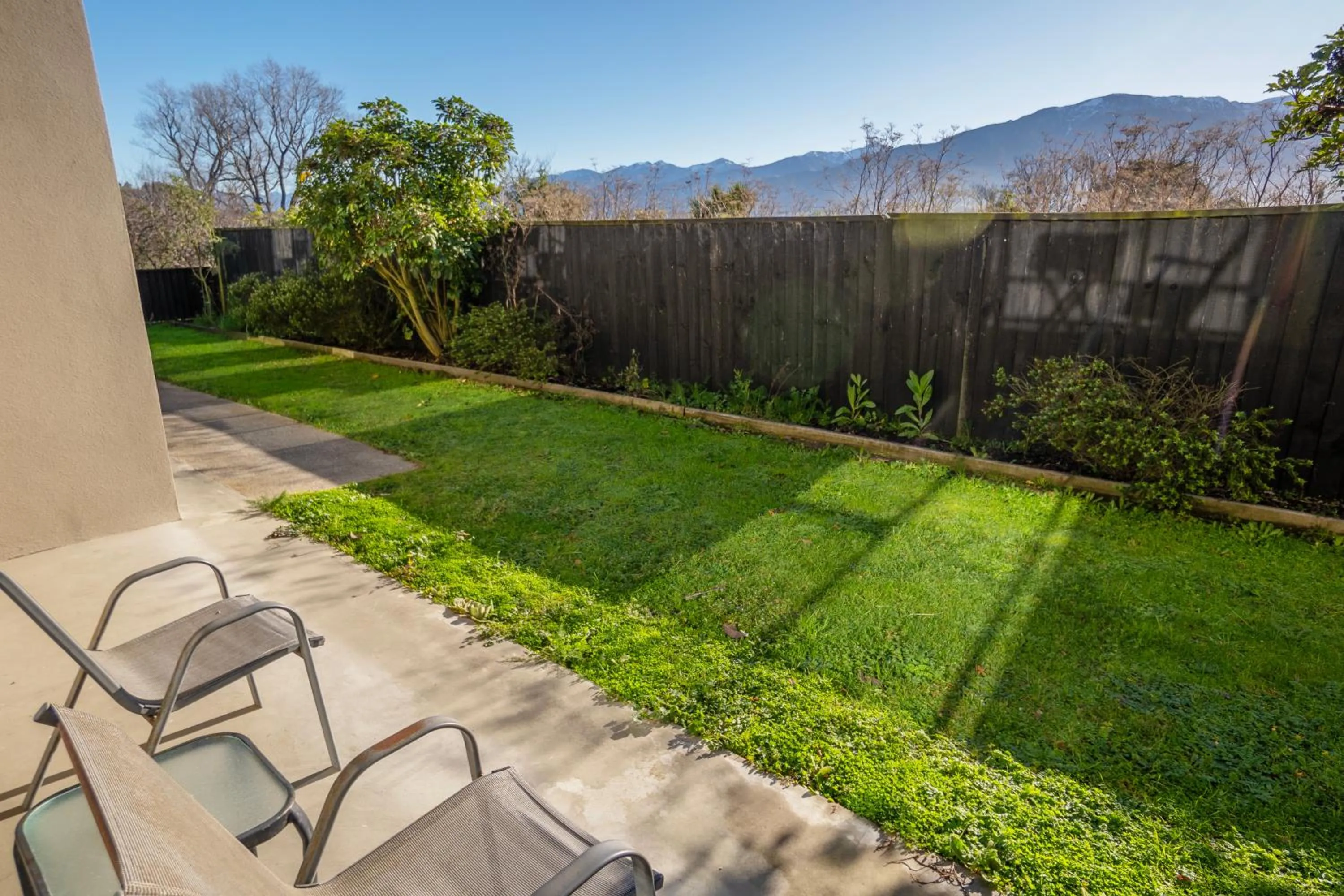 Garden view in Mondello Kaikoura