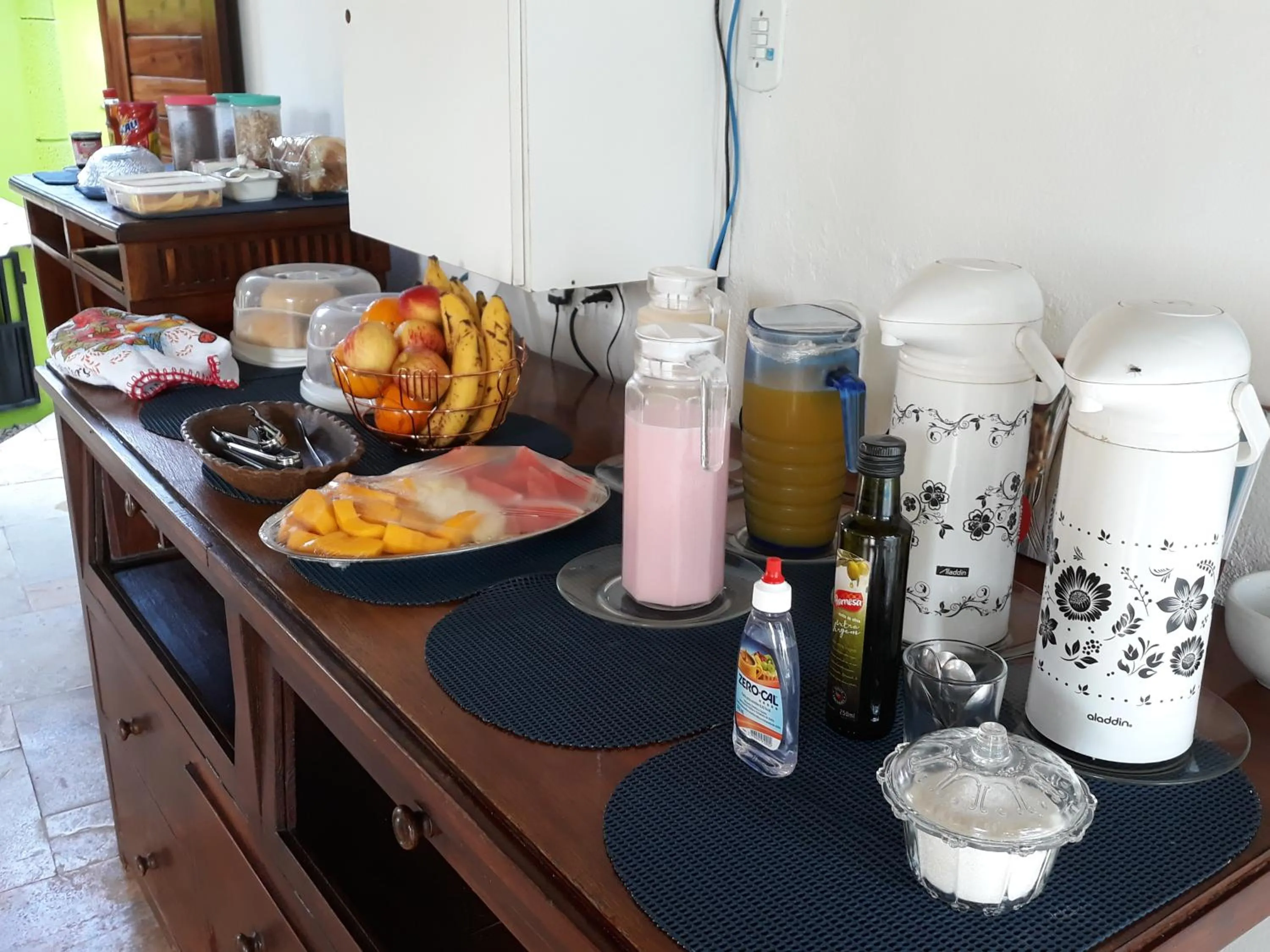 Continental breakfast in Pousada Porto Azul