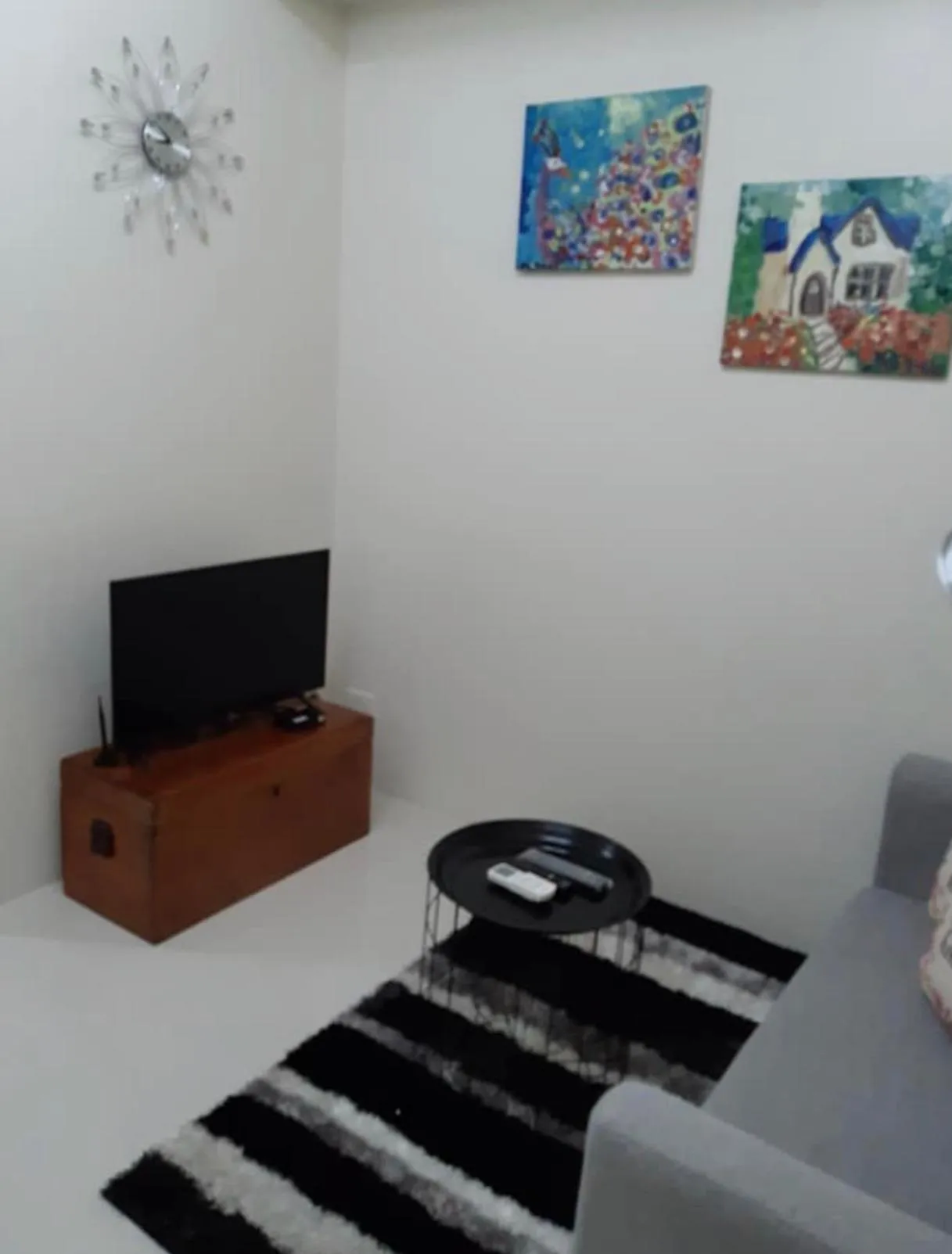 Living room in Marina's Staycation at Tagaytay Wind Residences