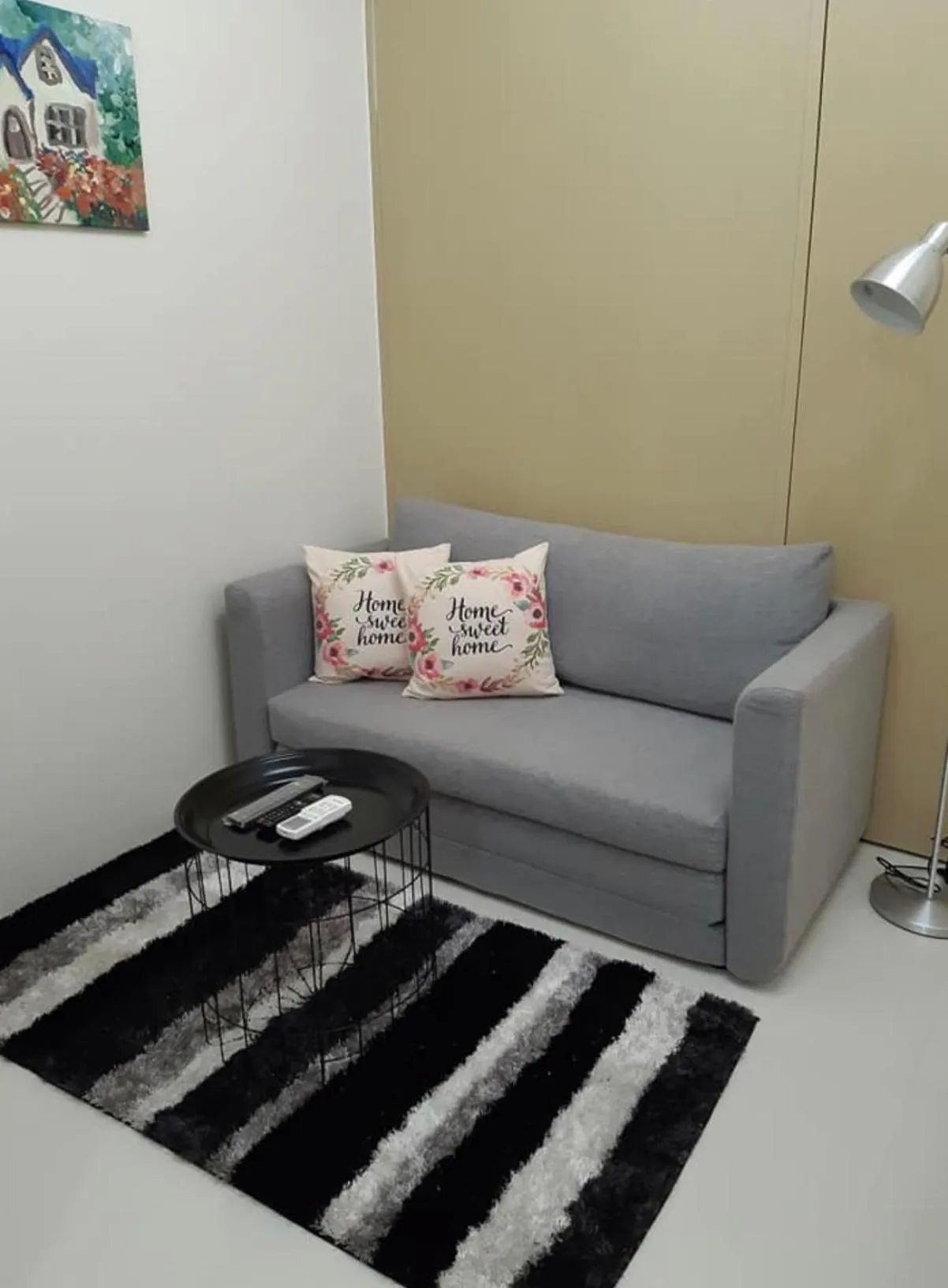 Living room in Marina's Staycation at Tagaytay Wind Residences