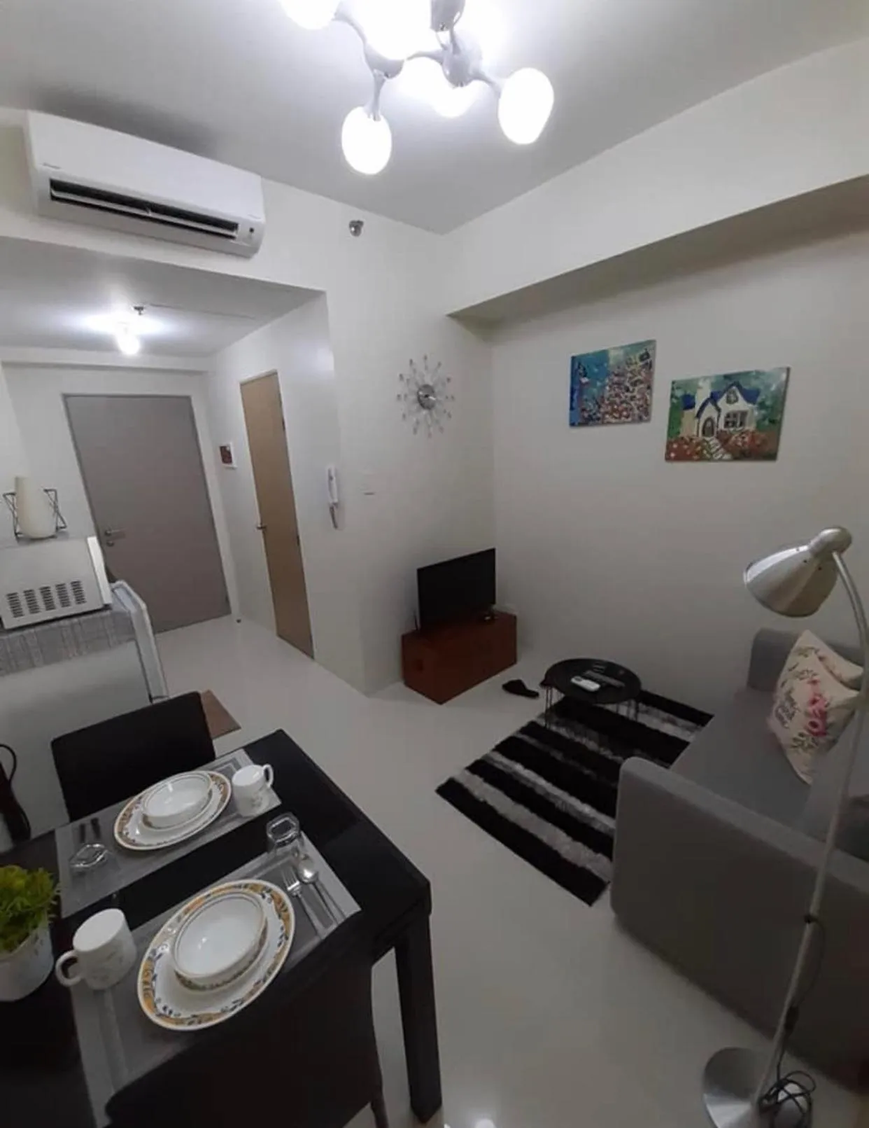 Living room in Marina's Staycation at Tagaytay Wind Residences