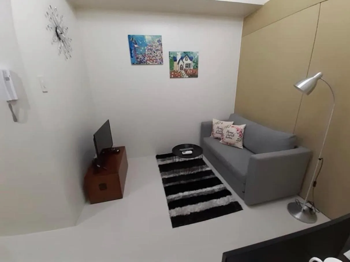 Living room in Marina's Staycation at Tagaytay Wind Residences