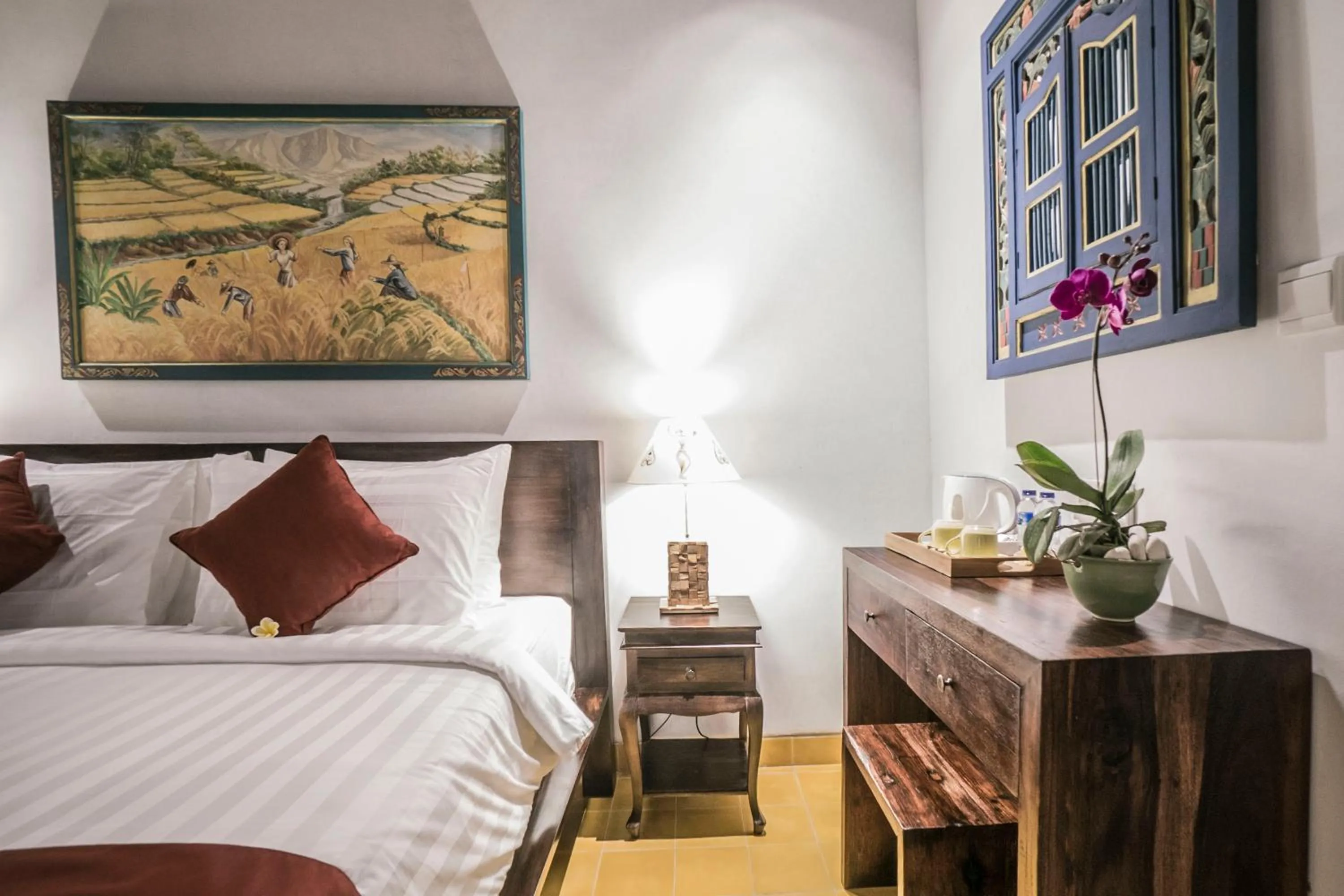 Decorative detail, Bed in Villa Tanah Carik by Mahaputra