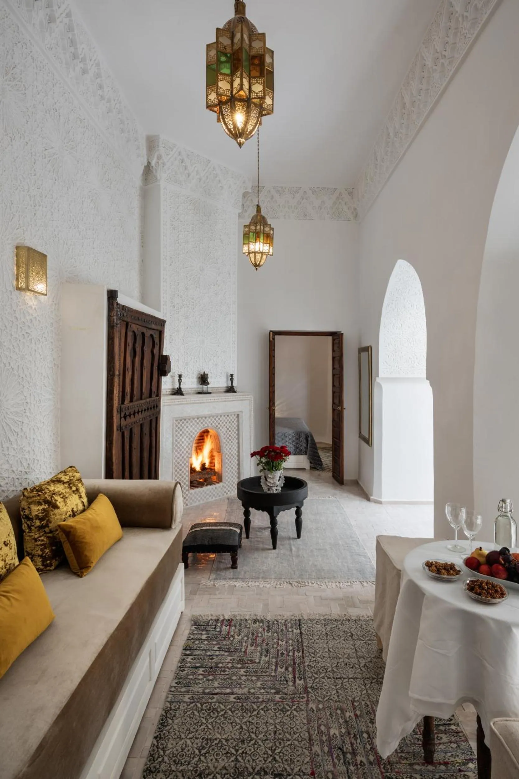 Seating area in Riad Spice by Marrakech Riad