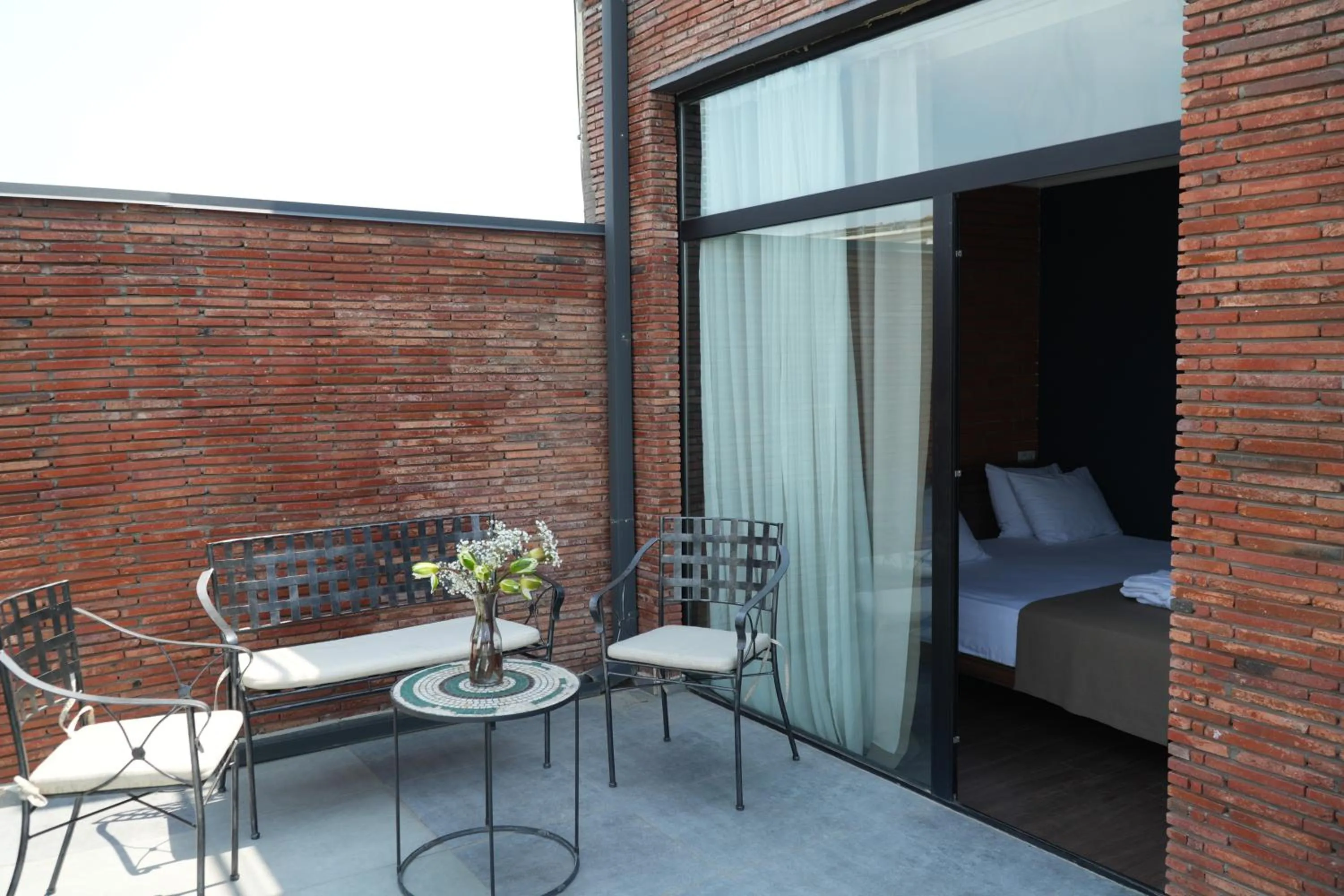 View (from property/room), Bed in Bricks Hotel