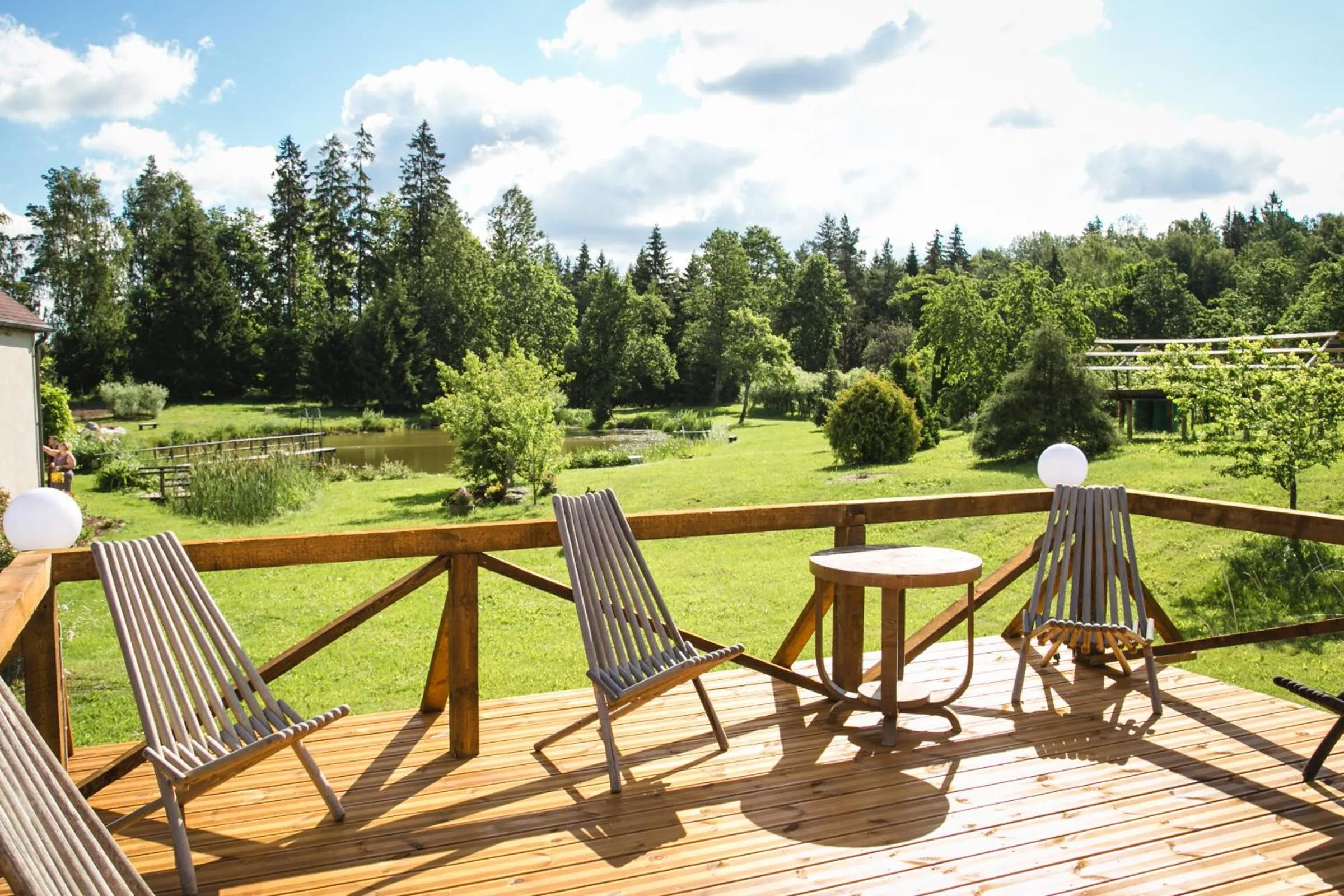 Patio in Weavers' Guest House Kalndaki