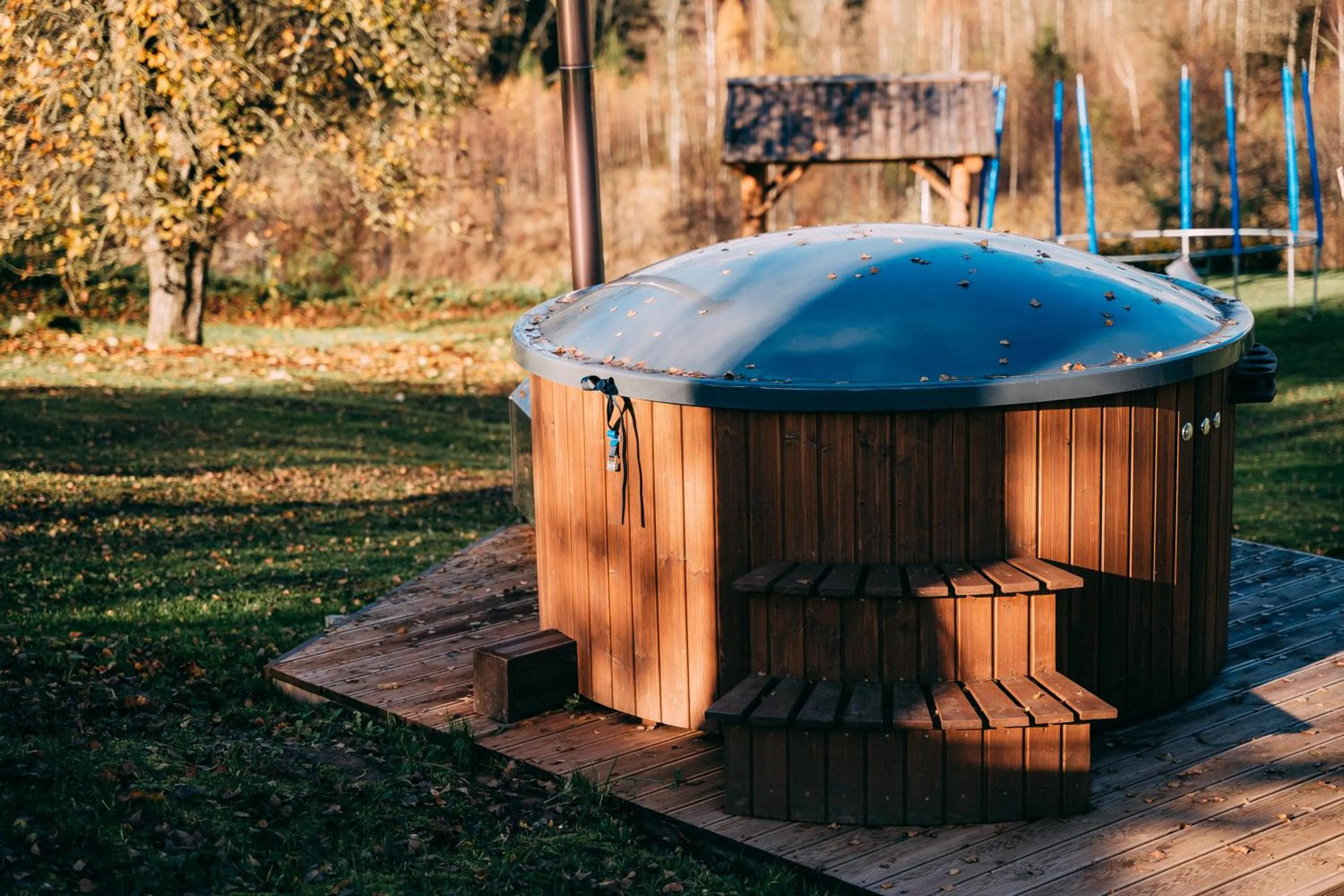 Hot Tub in Weavers' Guest House Kalndaki