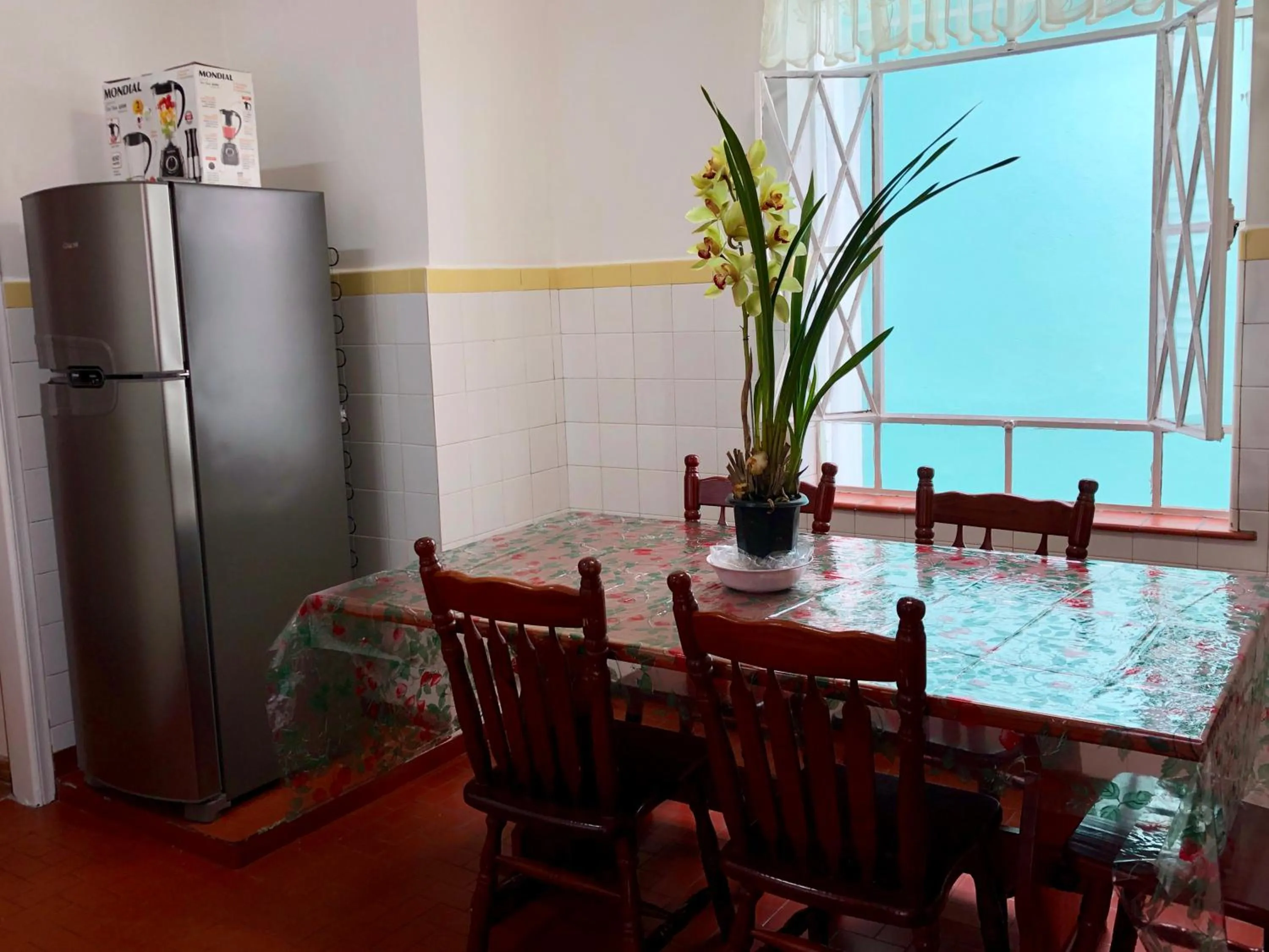 Kitchen or kitchenette in Pousada Monte Alegre