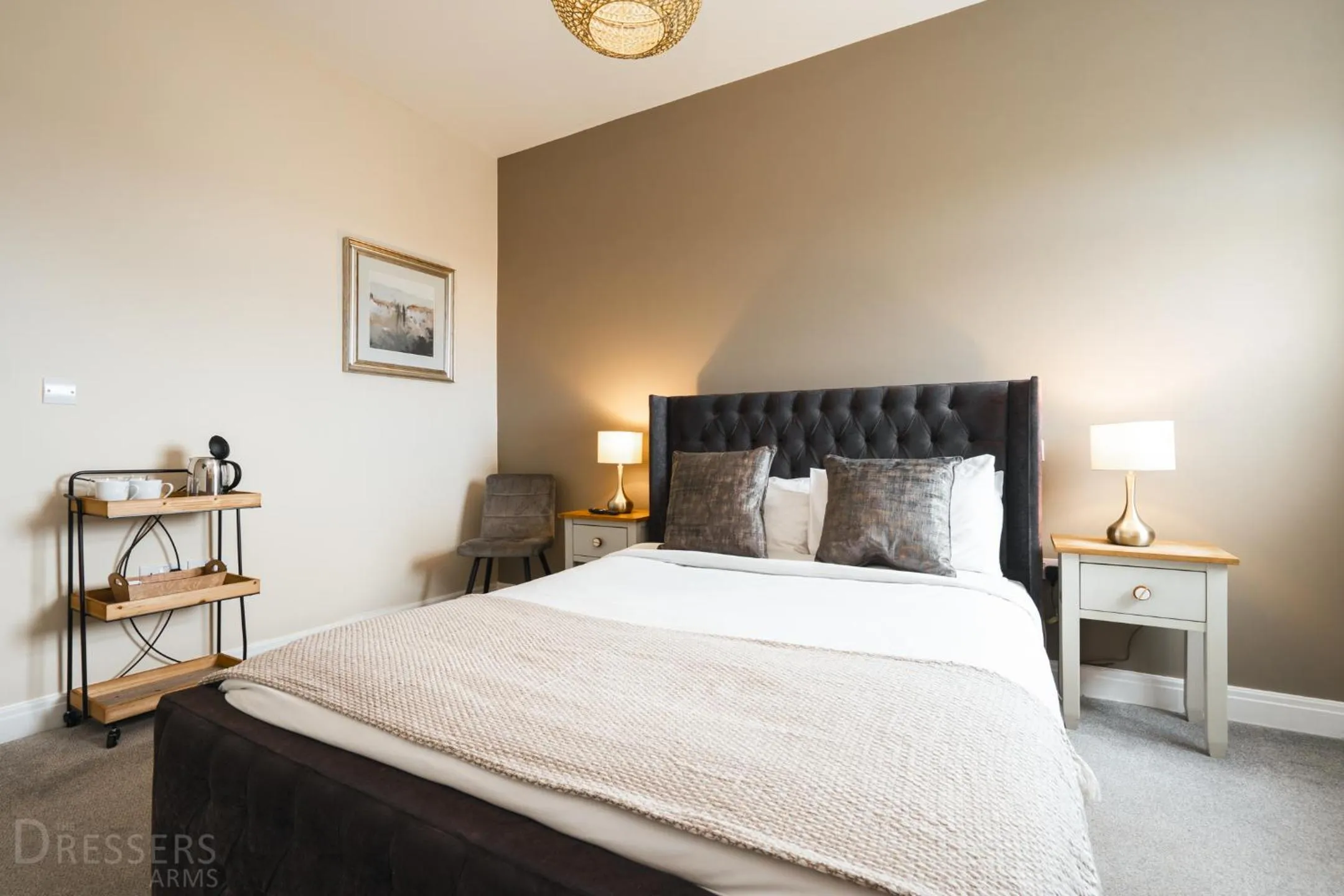 Bed in Rooms at The Dressers Arms